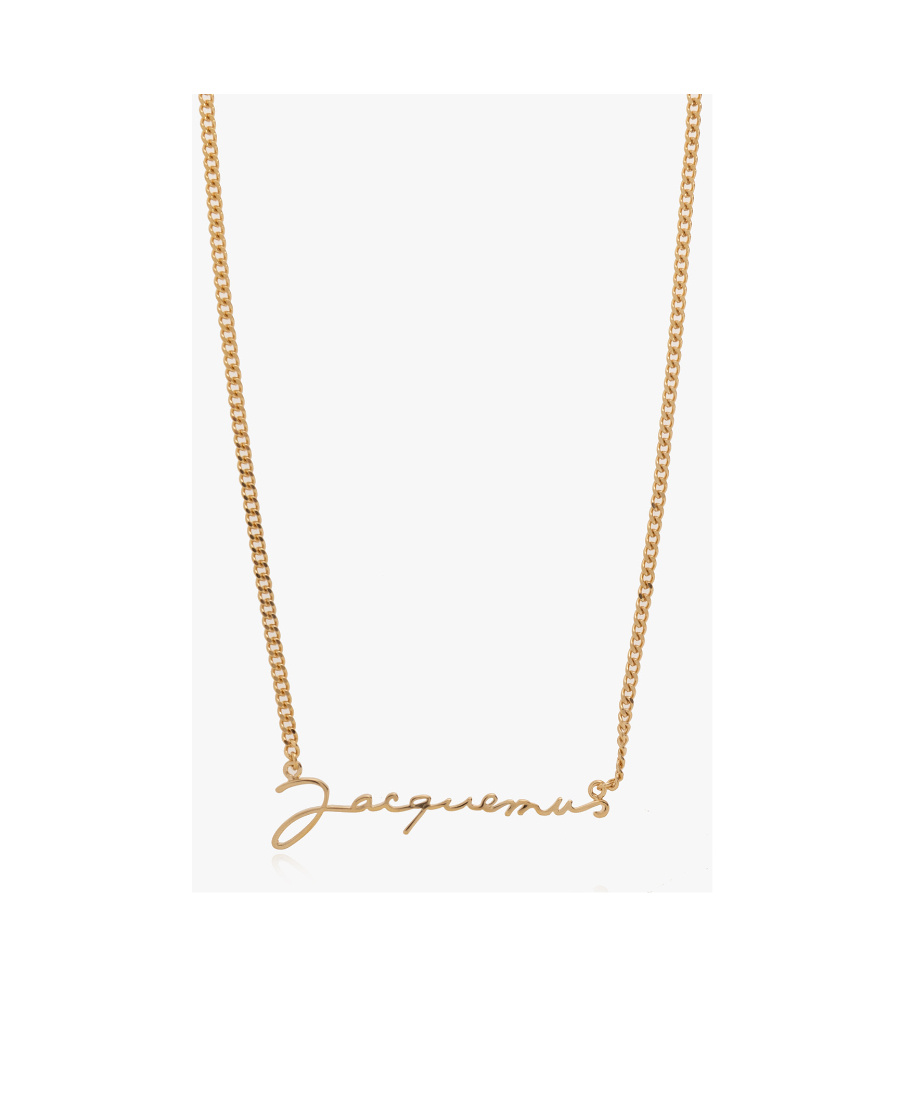 JACQUEMUS LOGO PENDANT NECKLACE 