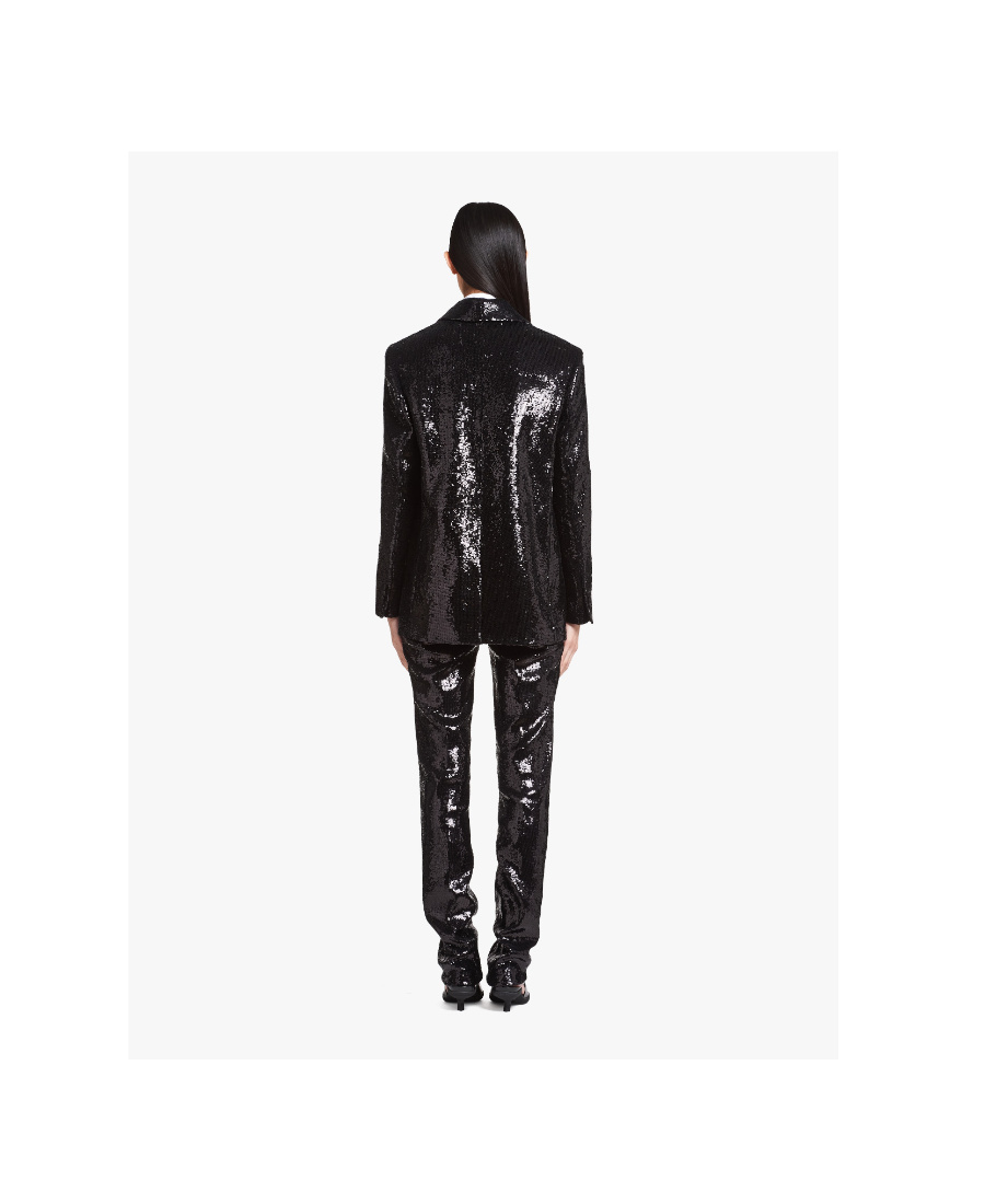 Prada Sequinned Single-breasted Blazer In Black