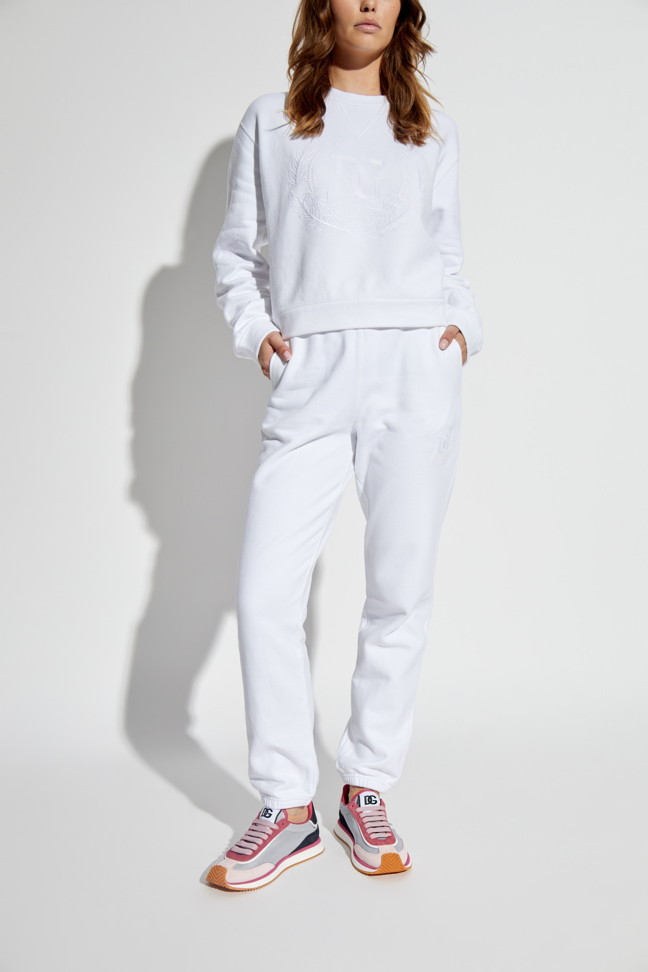 Dolce & Gabbana Long-sleeved Sweater In White