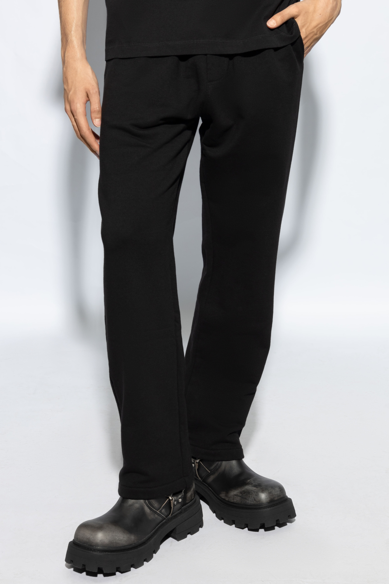 Dsquared2 Logo-print Cotton Track Pants In Black