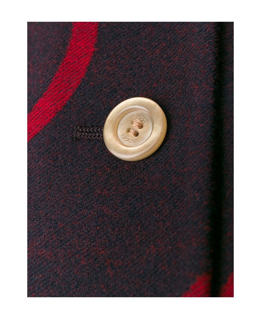 Gucci Interlocking G Reversible Wool Skirt In Blue