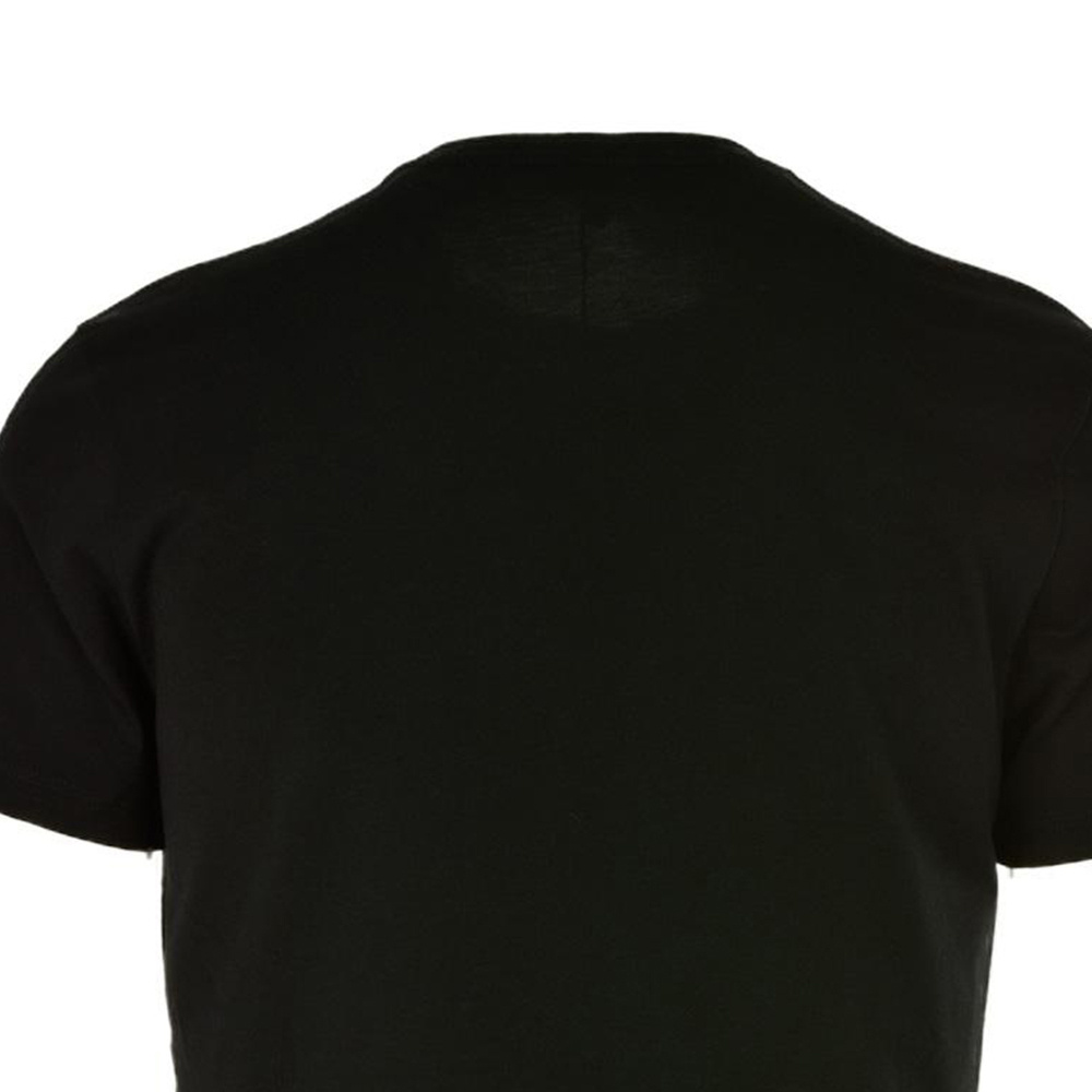Paul & Shark Chest Shark Logo Piquet Polo In Black