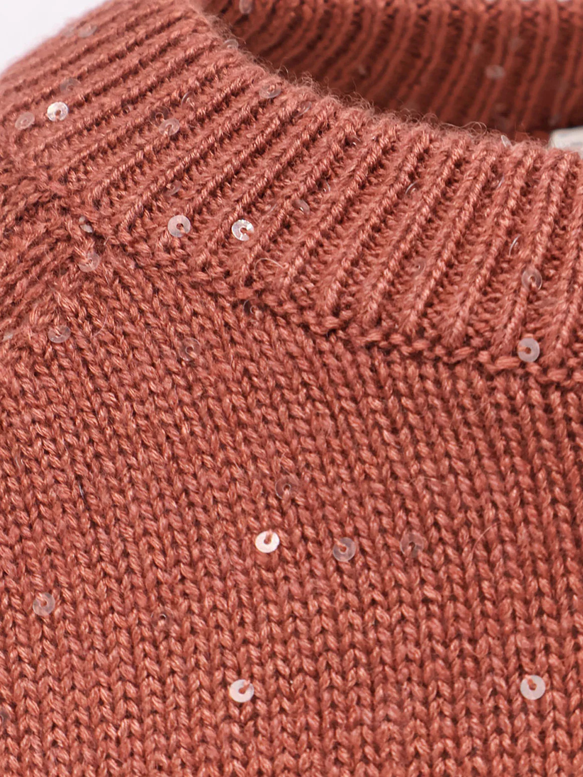 Brunello Cucinelli Cashmere And Silk Sweater With Sequins In Brown