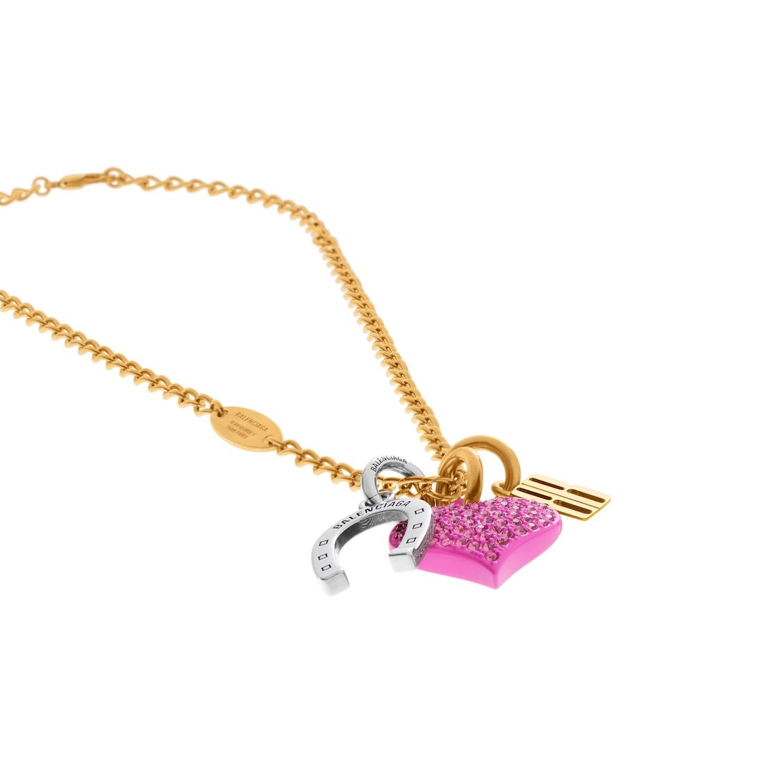 Balenciaga Carousel Horseshoe Collector Necklace In Multicolored In Multi-color