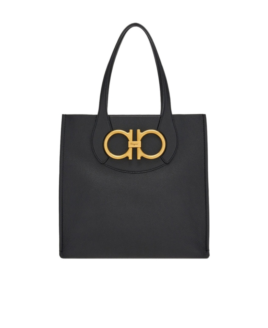 Ferragamo Maxi G Tote Bag In Black