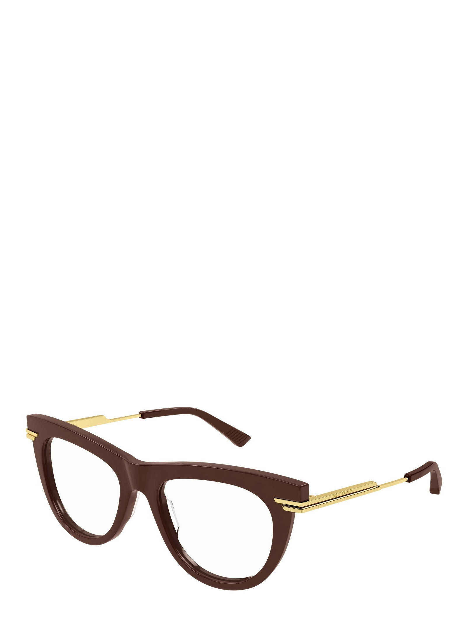 Bottega Veneta Geometrically Framed Flat Mirror In Brown