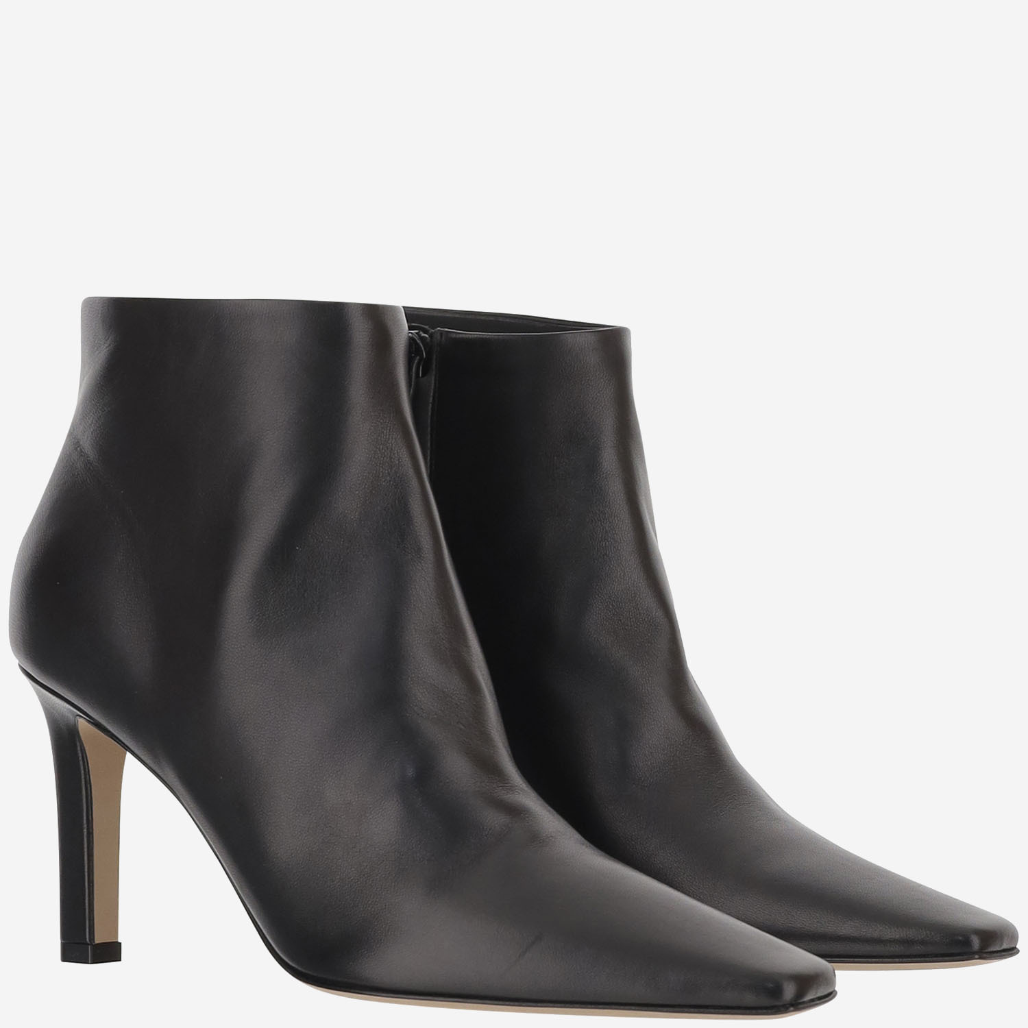 The Row Carla 80 Ankle Boots In Black