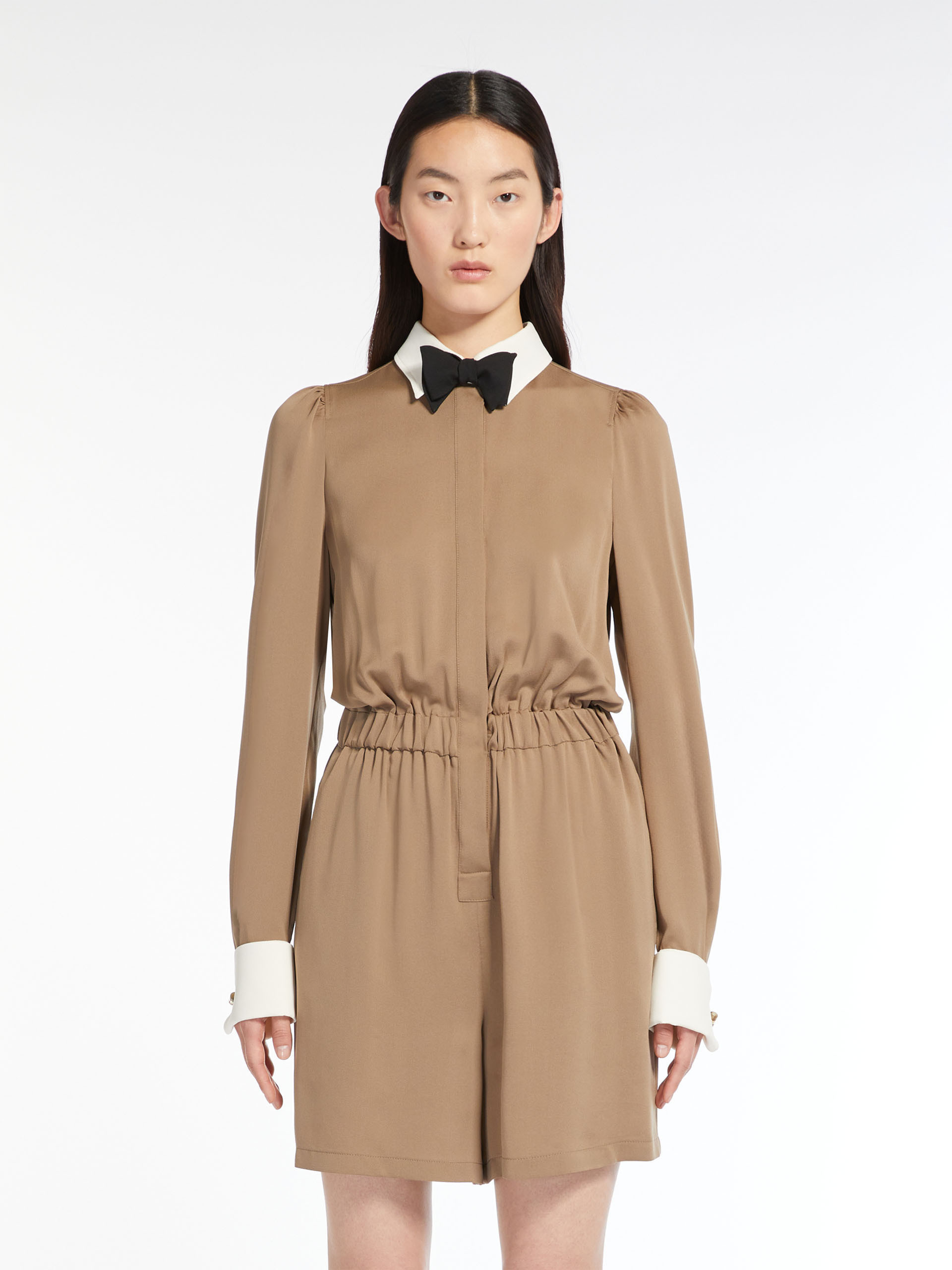 Max Mara Elastic Waist Jumpsuit In Nude