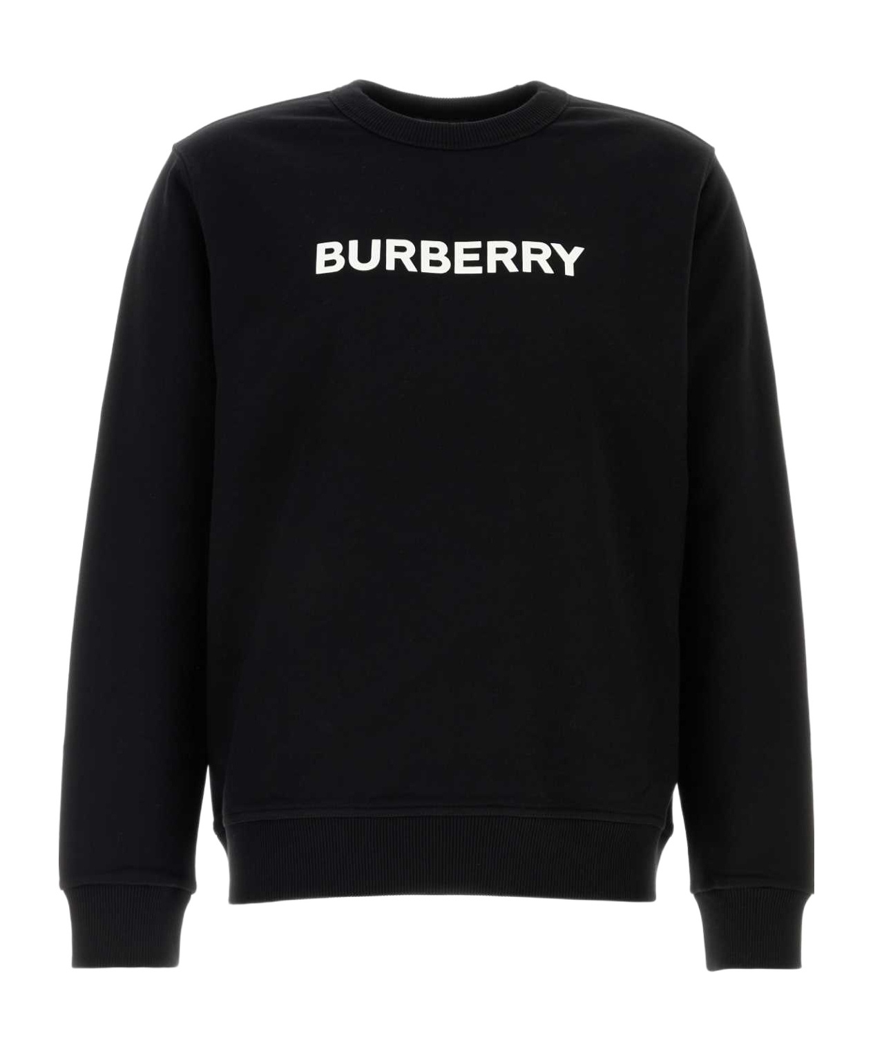 Burberry Burlow Logo Cotton Jersey Sweatshirt In Black