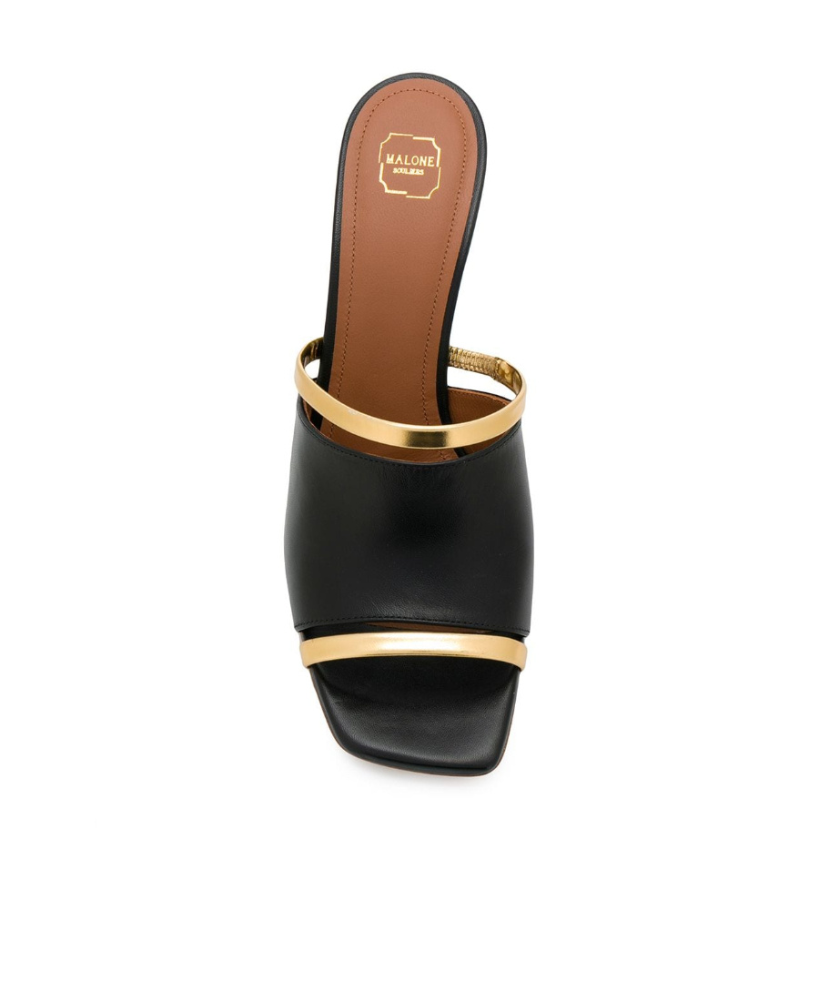 Malone Souliers Demi 70 Cut-out Leather Mules In Black
