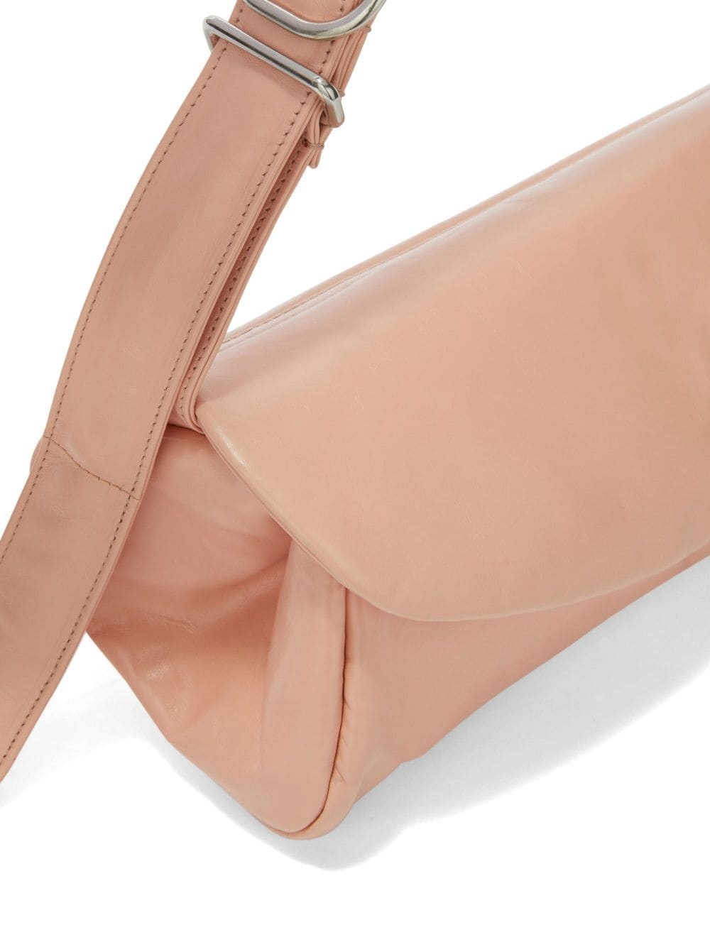 Jil Sander Cannolo Grande Leather Bag In Nude