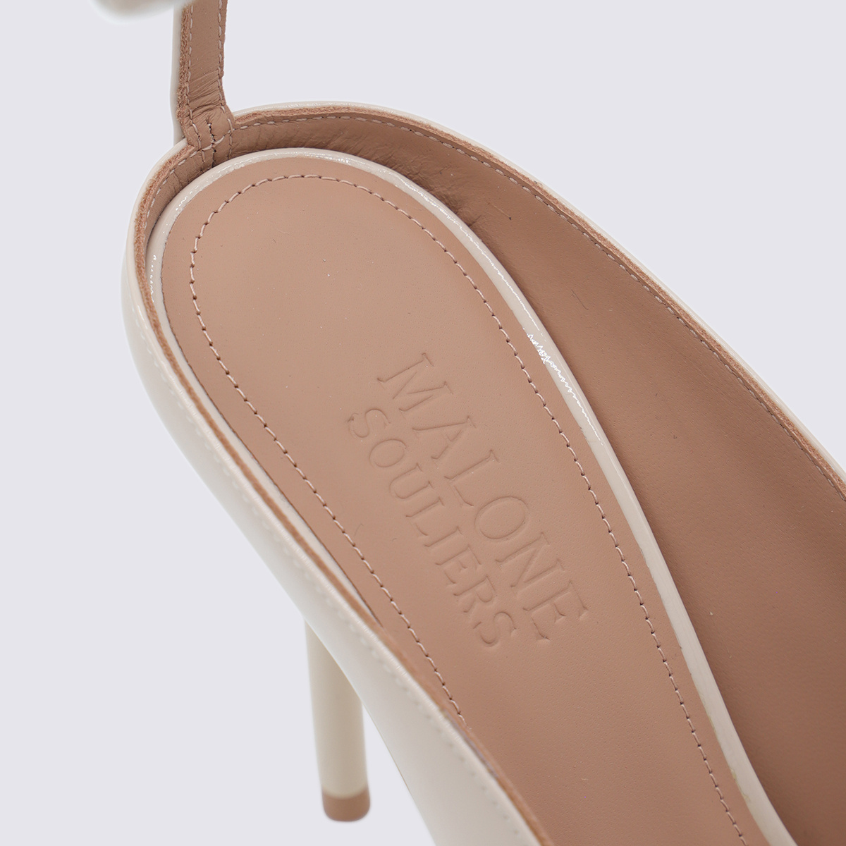 Malone Souliers Malia M-shaped Pointed Cap Toe Patent Leather Pumps In Pink