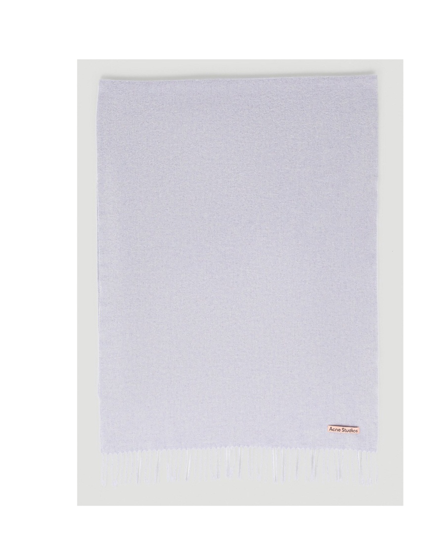 Acne Studios Fringed-edge Wool Scarf In White