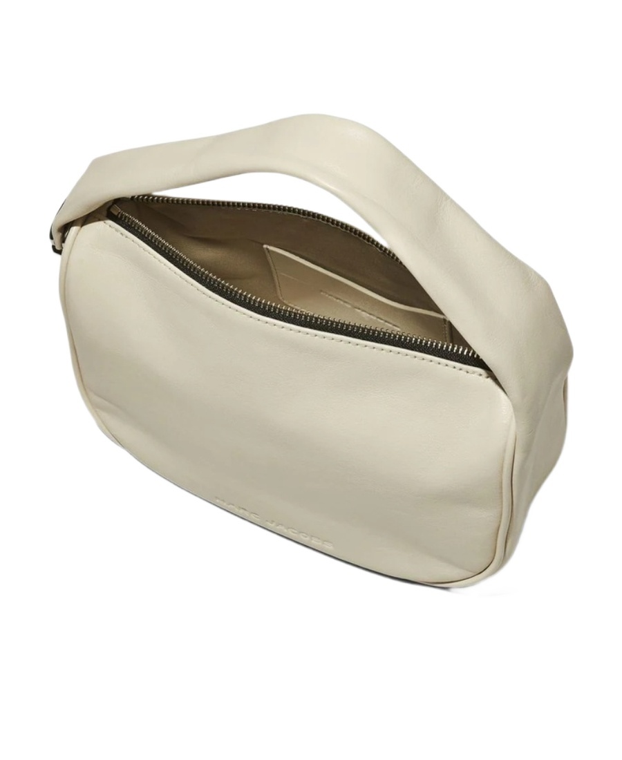 Marc Jacobs The Pushlock Mini Leather Hobo Bag In Nude