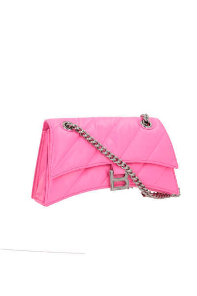 Balenciaga Small Crush Quilted Chain Shoulder Bag In Pink