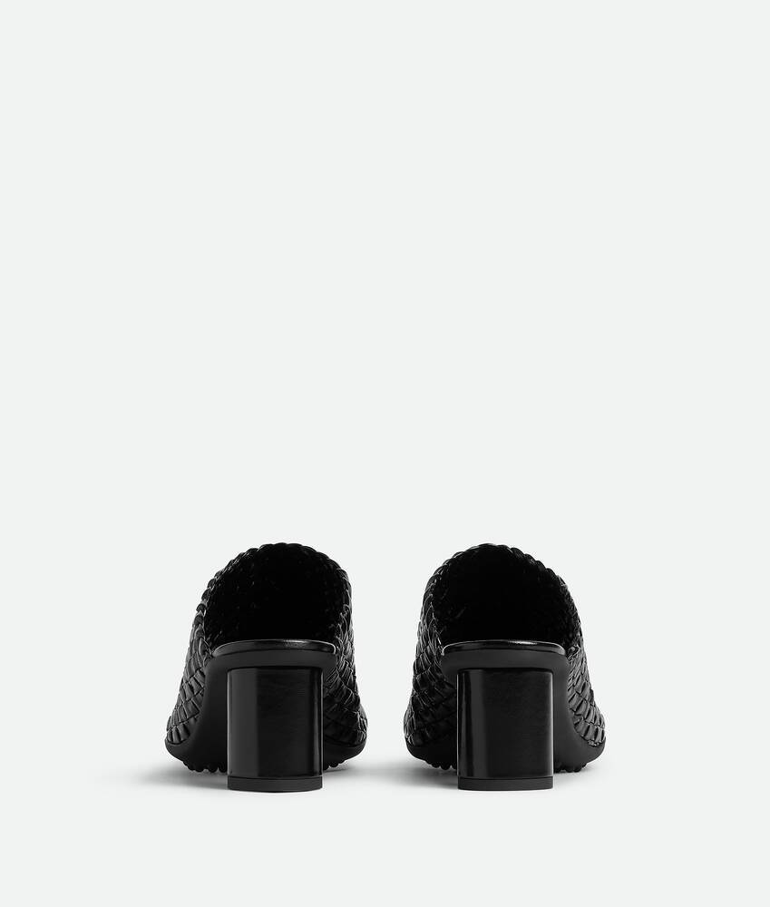 Bottega Veneta Atomic Block Heel Mules With Open Toe In Black