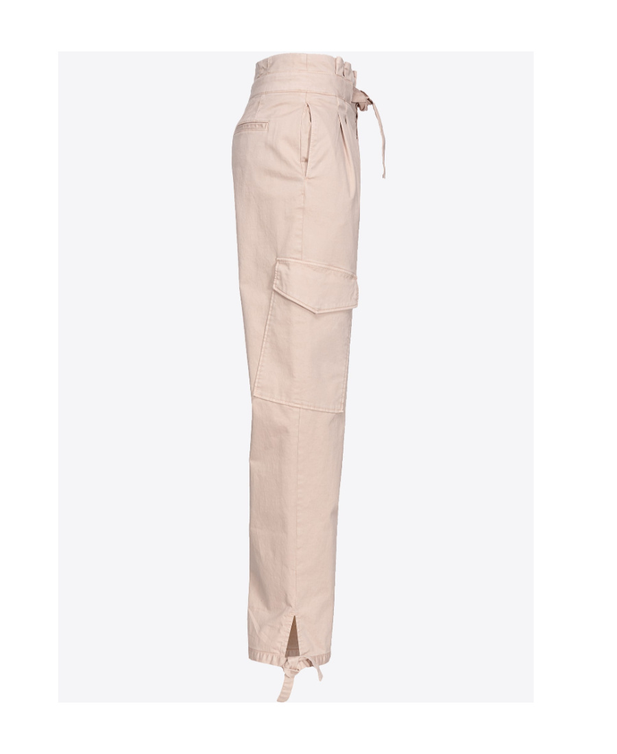 Pinko Wide-leg Cargo Trousers In Nude