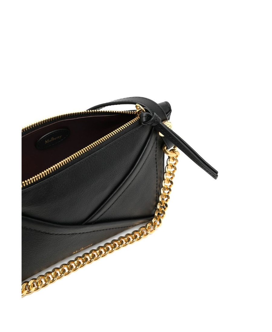 MULBERRY M ZIPPED LEATHER SHOULDER BAG