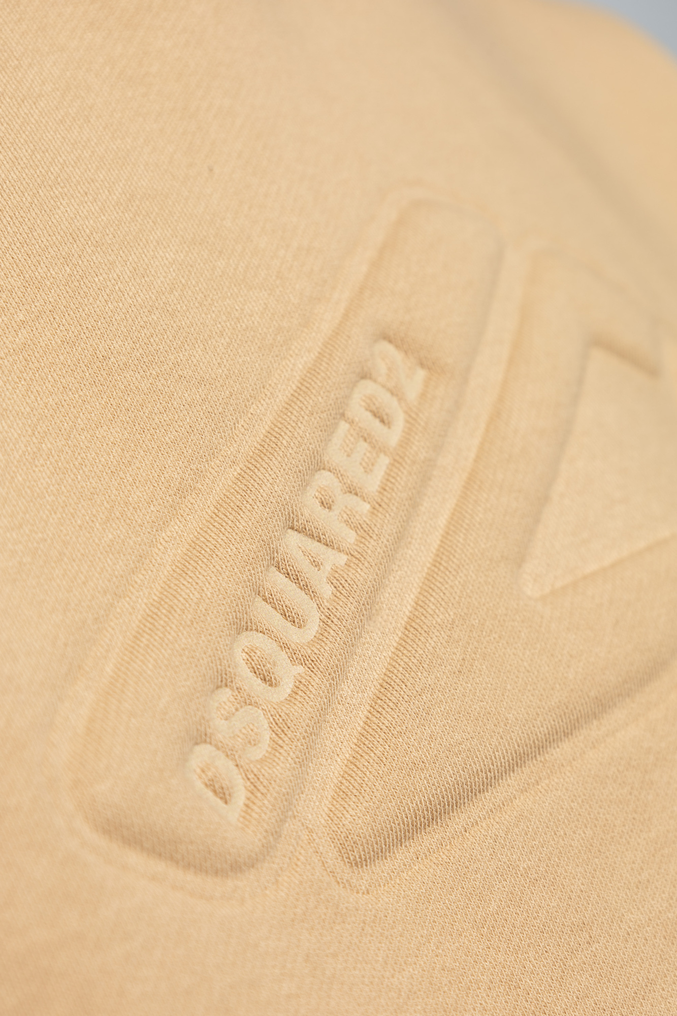 Dsquared2 Logo-embossed Cotton Hoodie In Nude