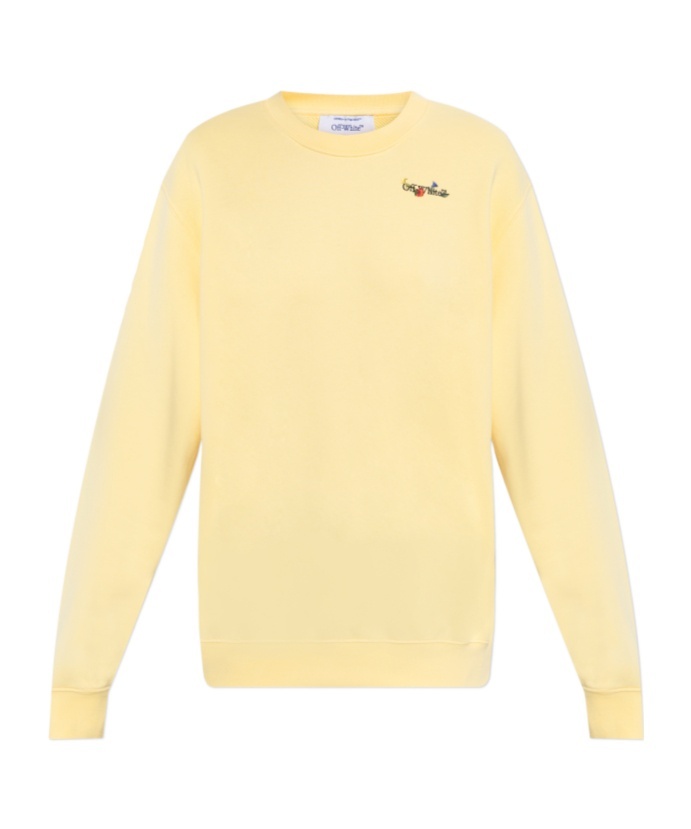 Off-white Arrows-print Crew-neck Sweatshirt In Yellow