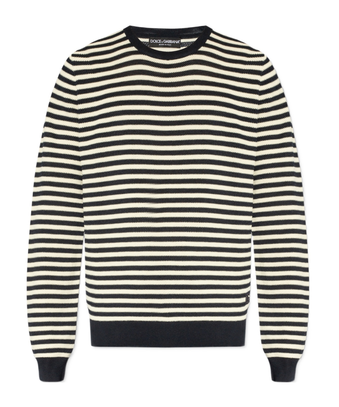 Dolce & Gabbana Jersey With Stripe Pattern In White