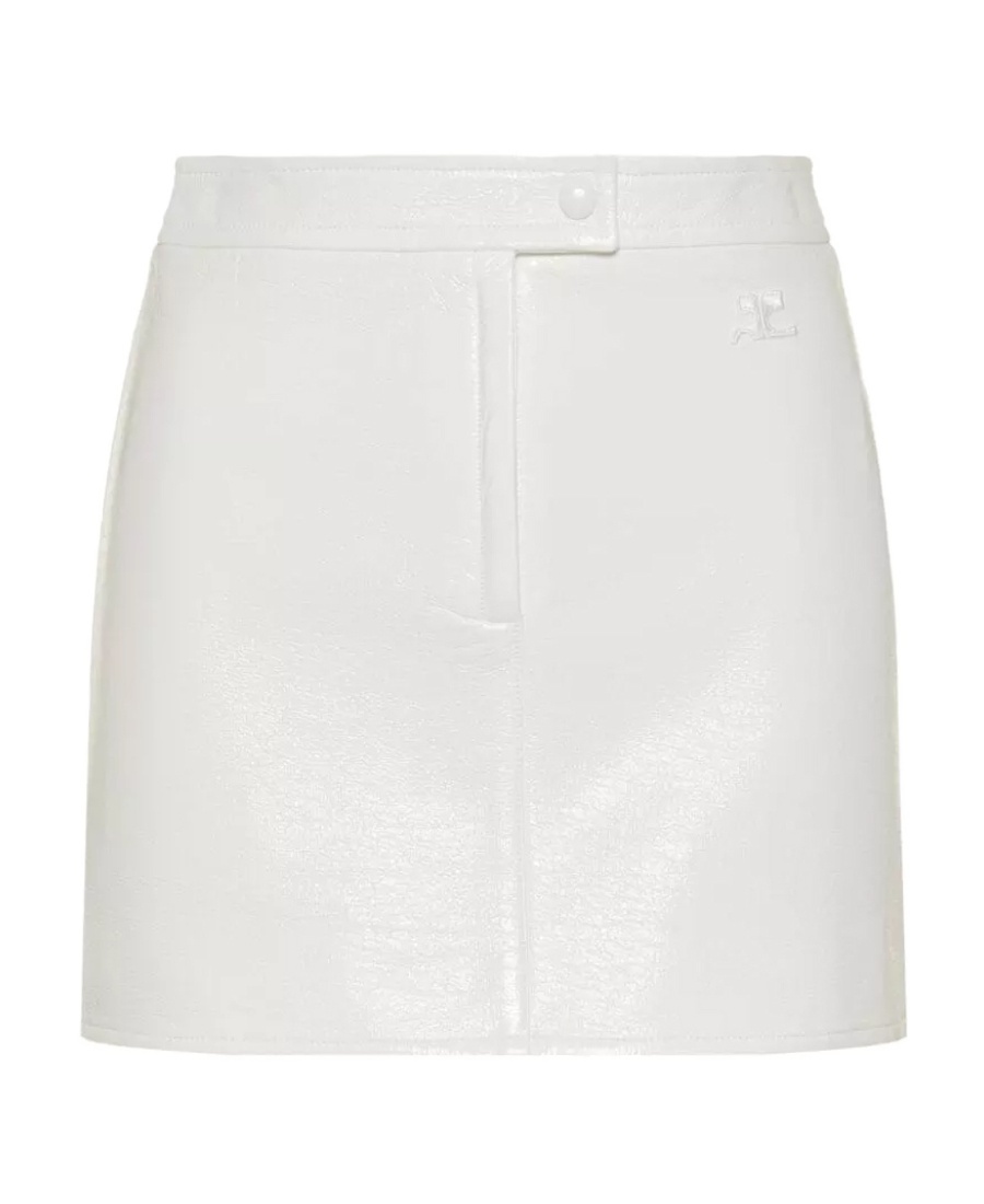 Courrèges A-line Mini Skirt In White