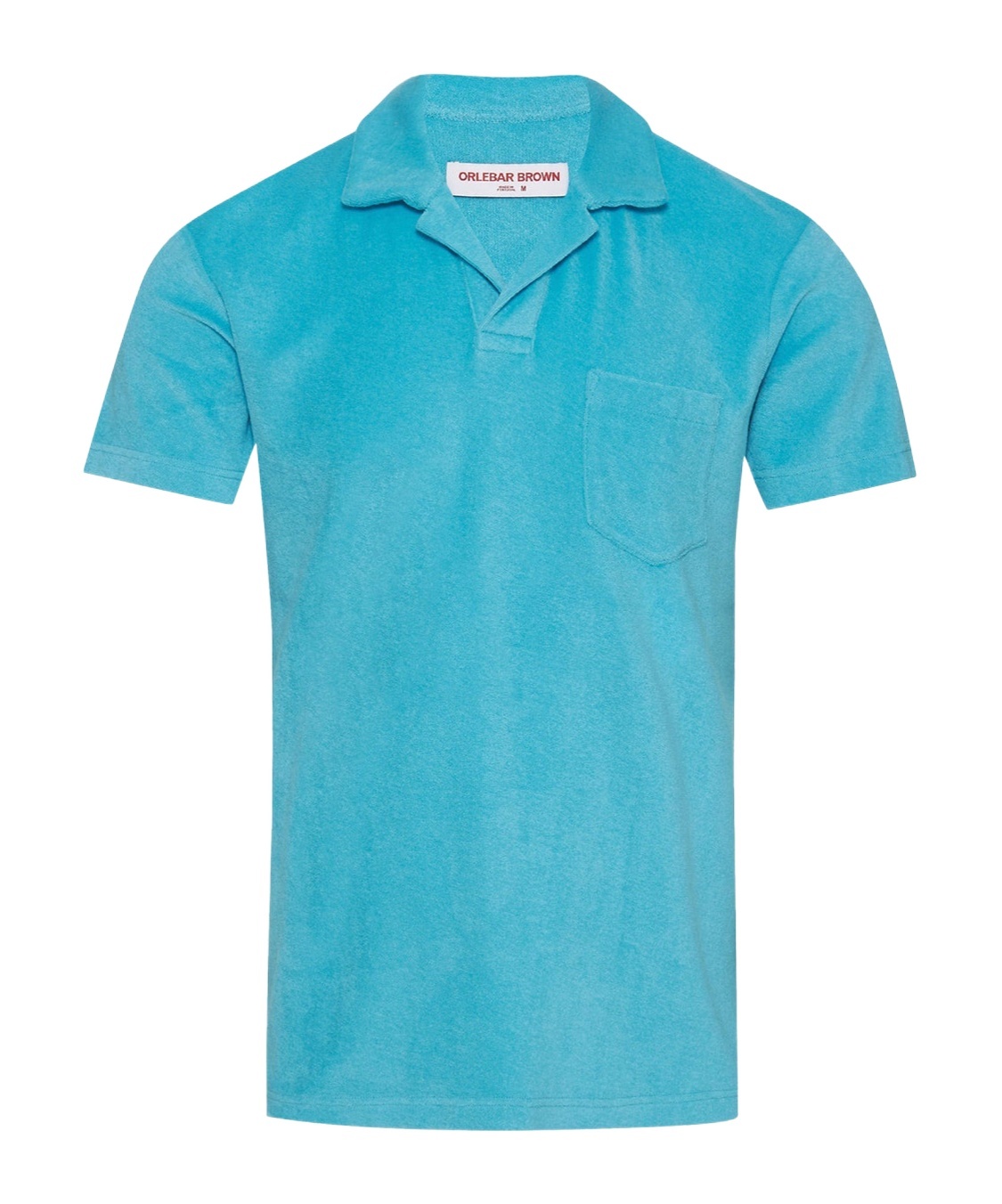Orlebar Brown Mens Crystal Sea Terry Patch-pocket Cotton-towelling Polo Shirt In Green