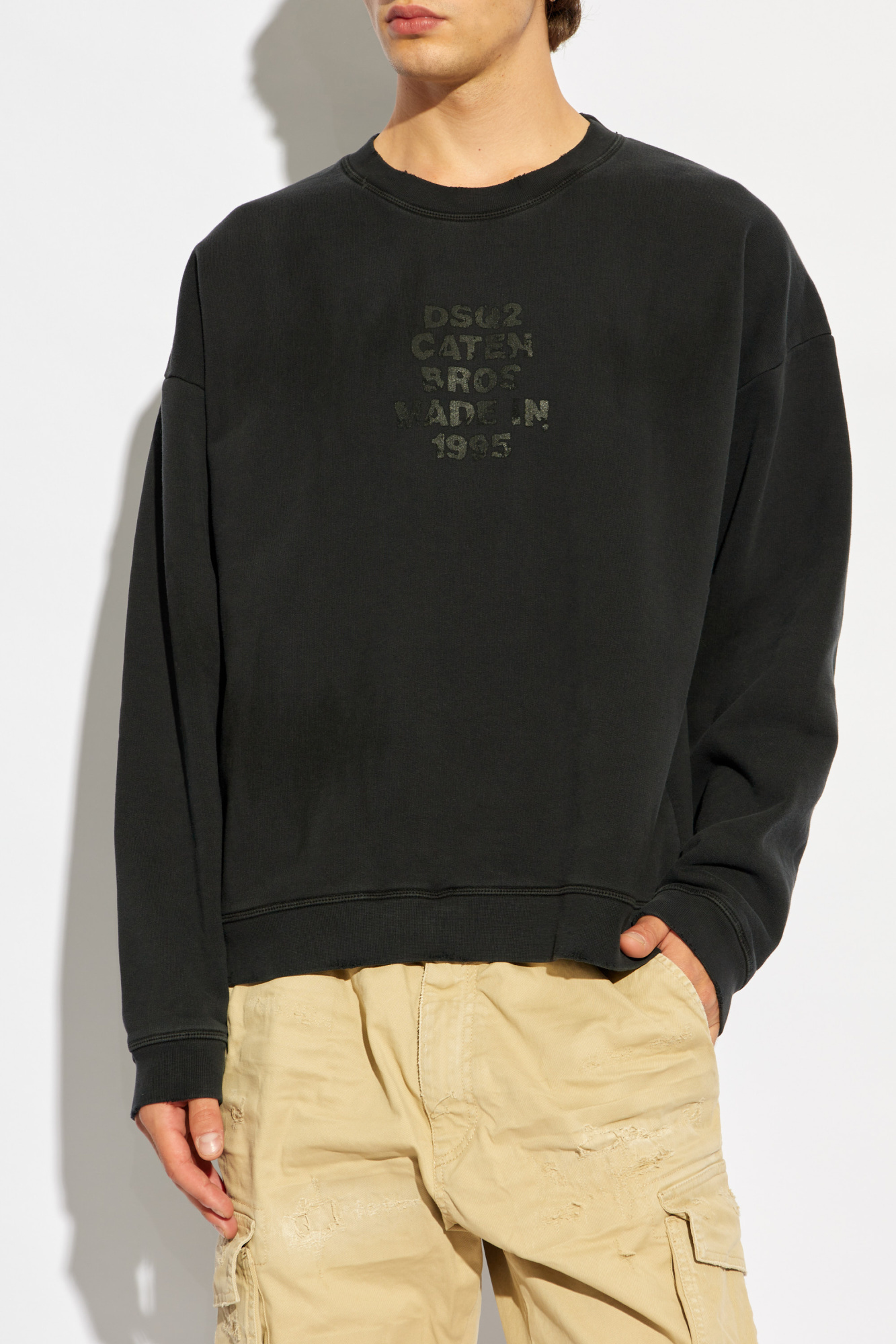 Dsquared2 Logo-print Sweatshirt In Black