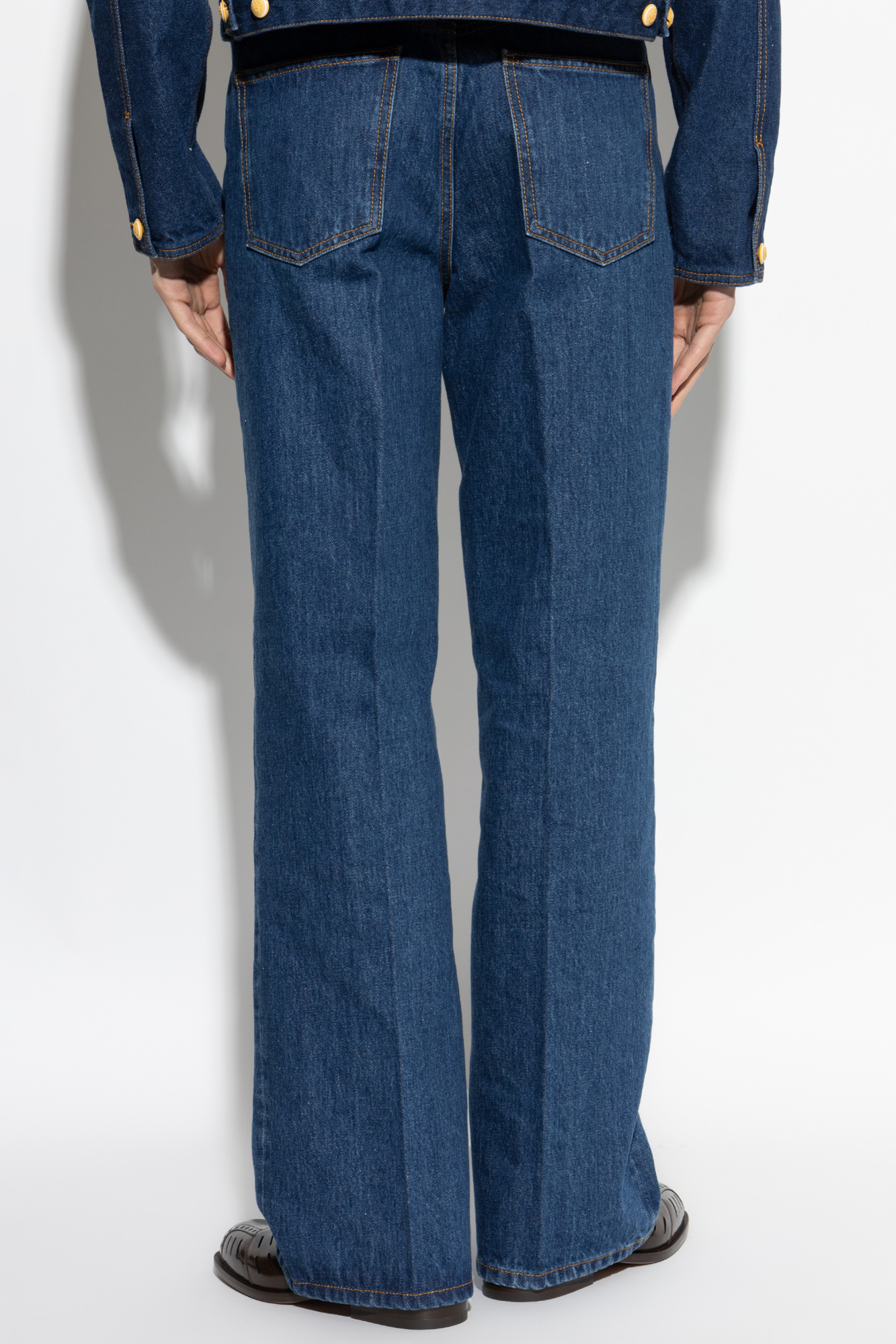 Bally Belt Loop Denim Trousers In Blue