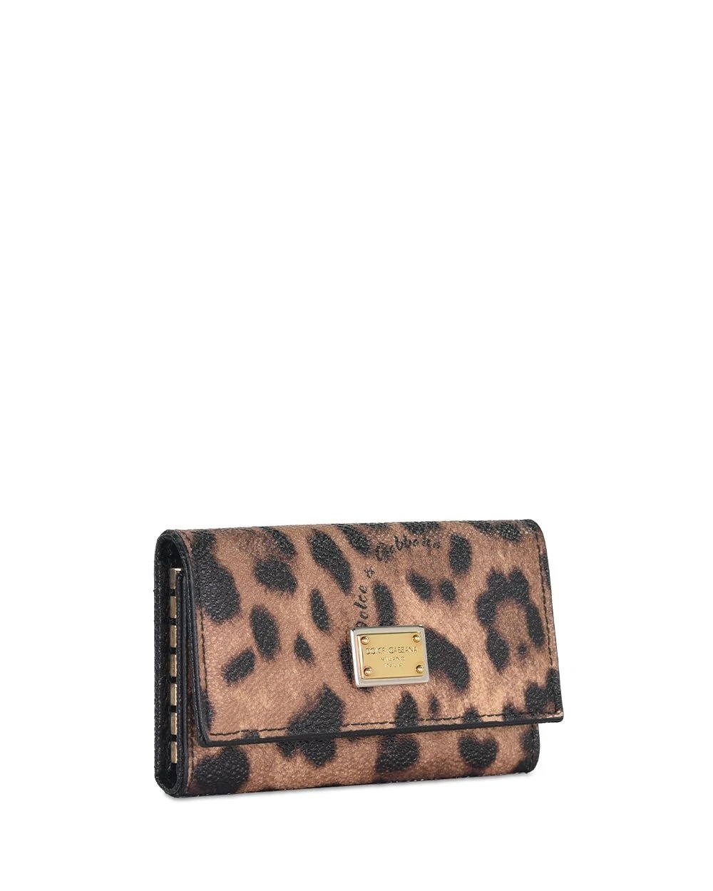 DOLCE & GABBANA LEOPARD PRINT KEY BAG