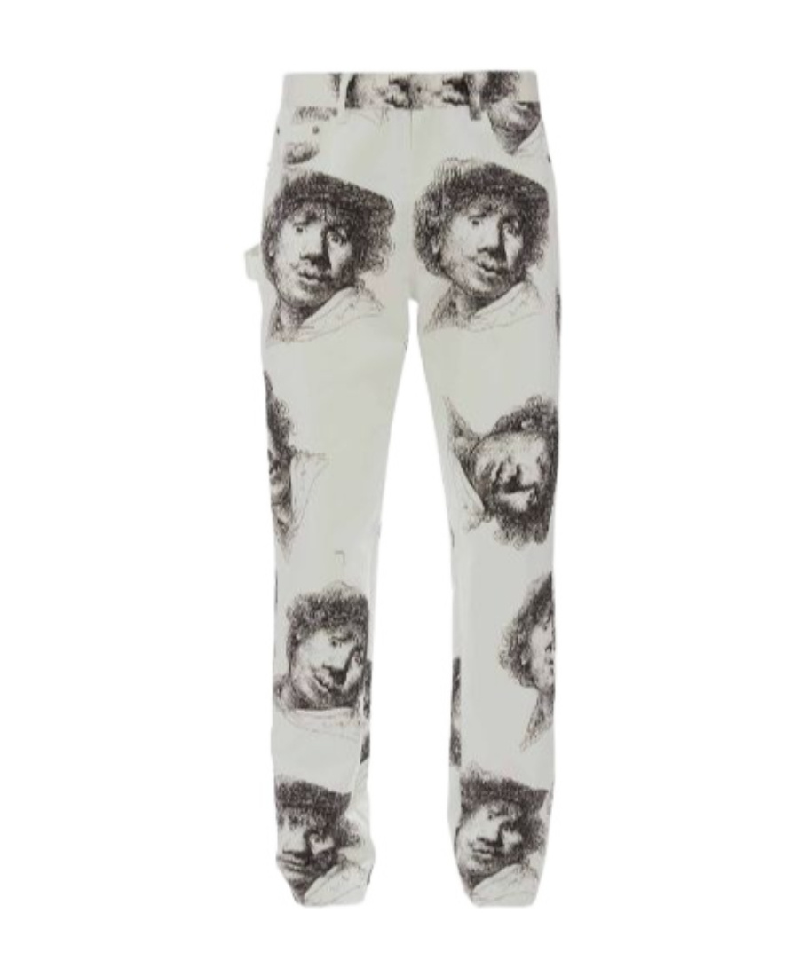 Jw Anderson Rembrandt Graphic-print Trousers In White