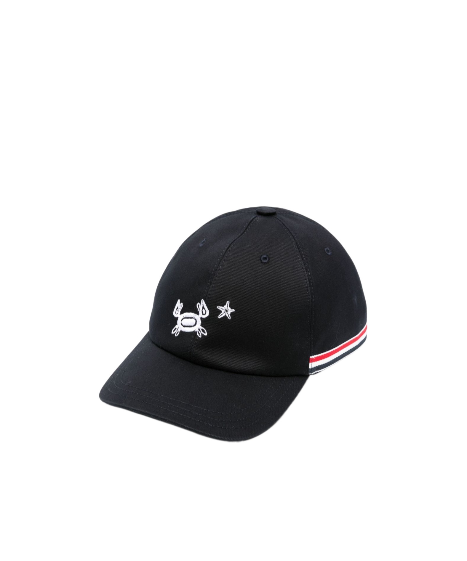 THOM BROWNE CRAB-EMBROIDERED COTTON BASEBALL CAP