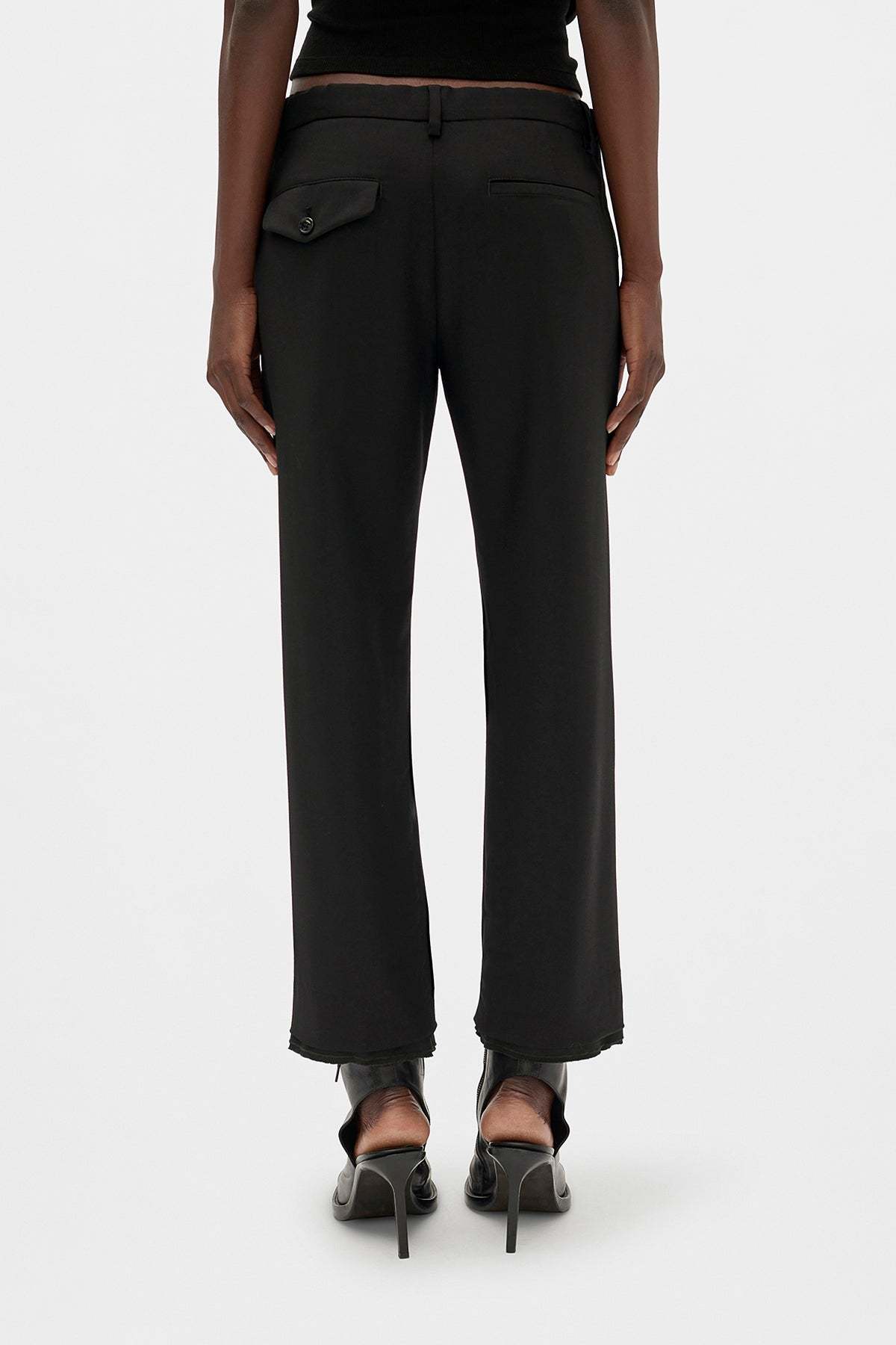 Ann Demeulemeester Rael Cigarette Trousers In Black