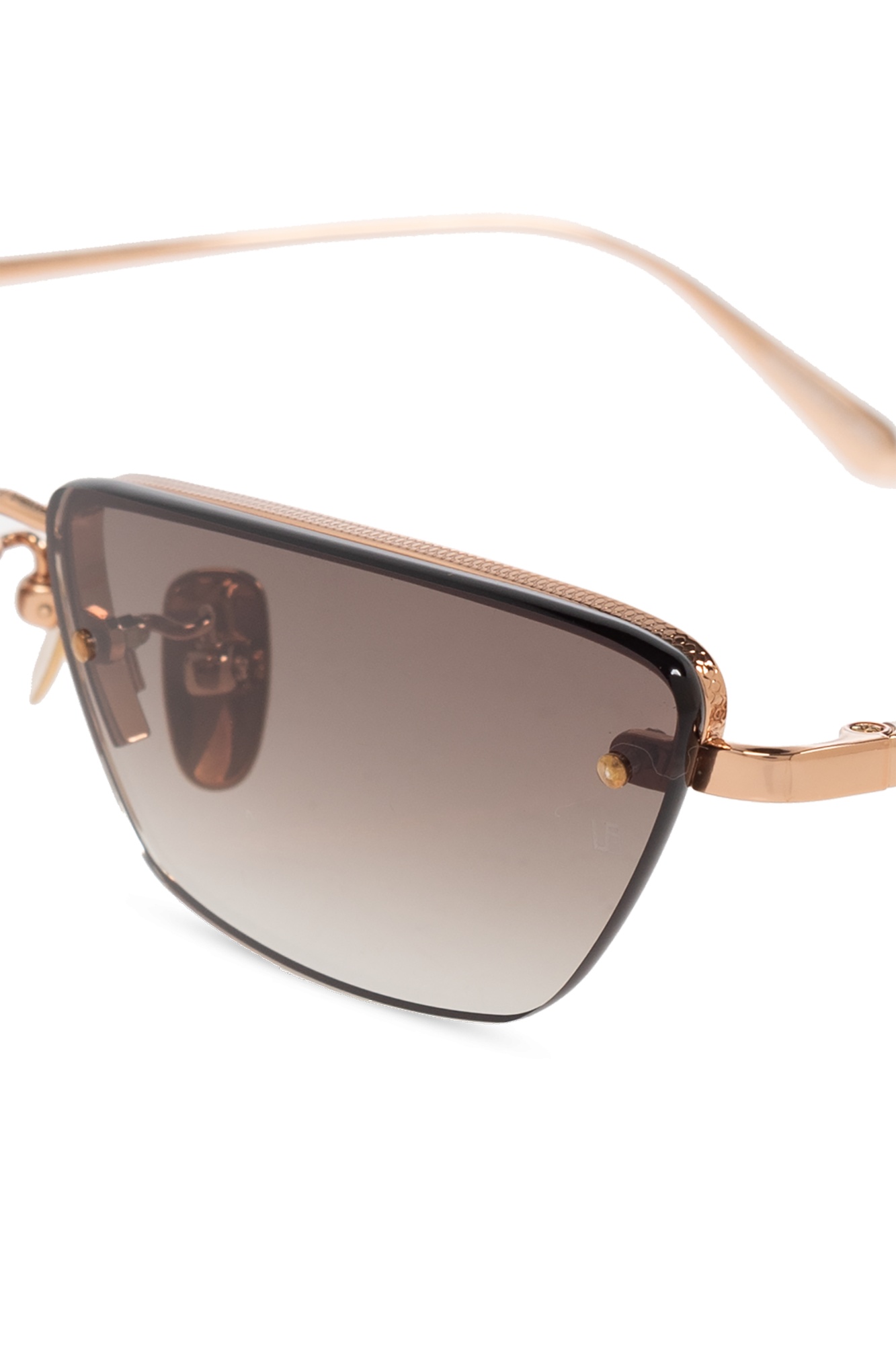 Linda Farrow Cleo - Rose Gold Sunglasses In Nude