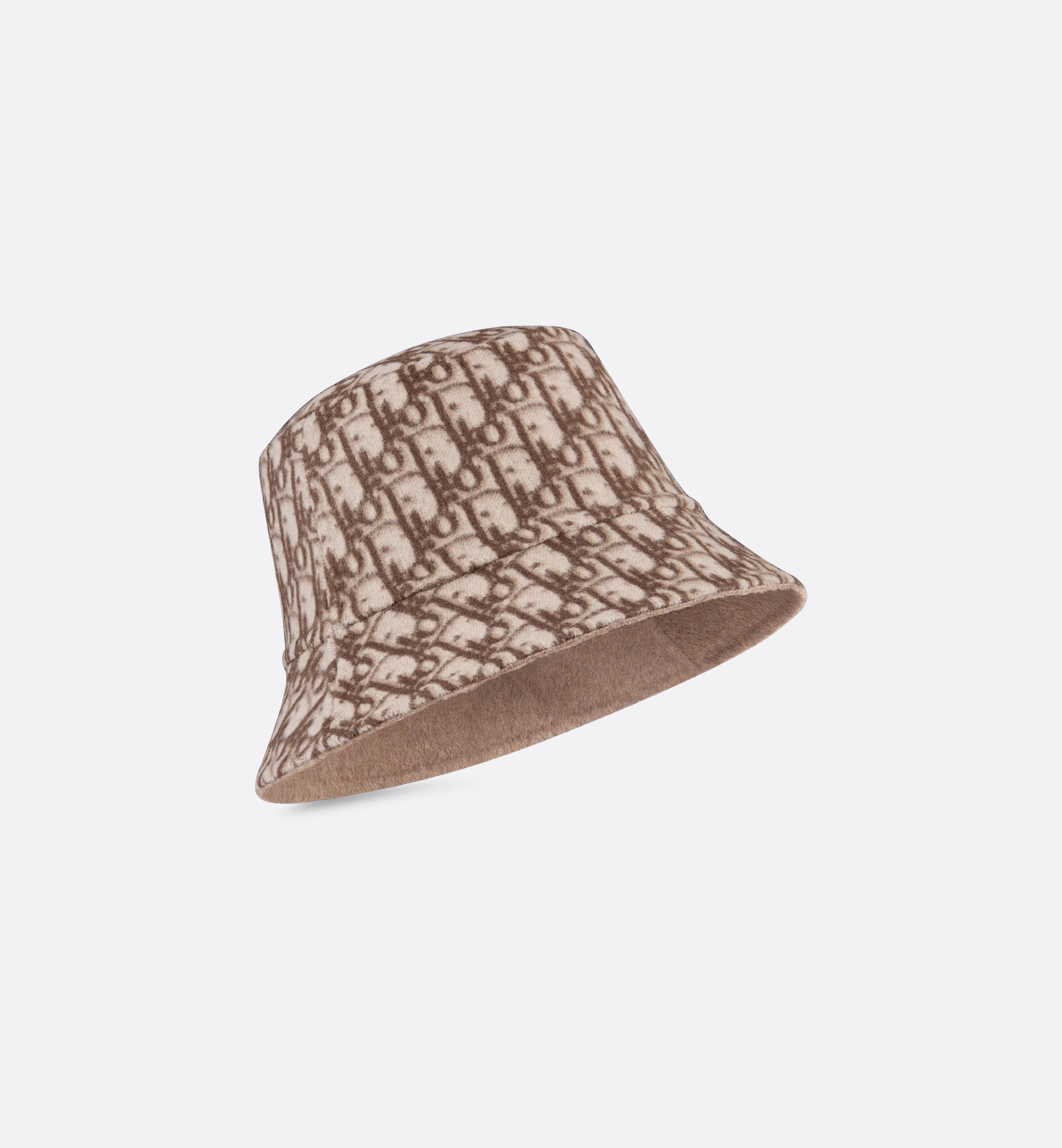 Dior Reversible Teddy-d Small-brim Bucket Hat In Brown