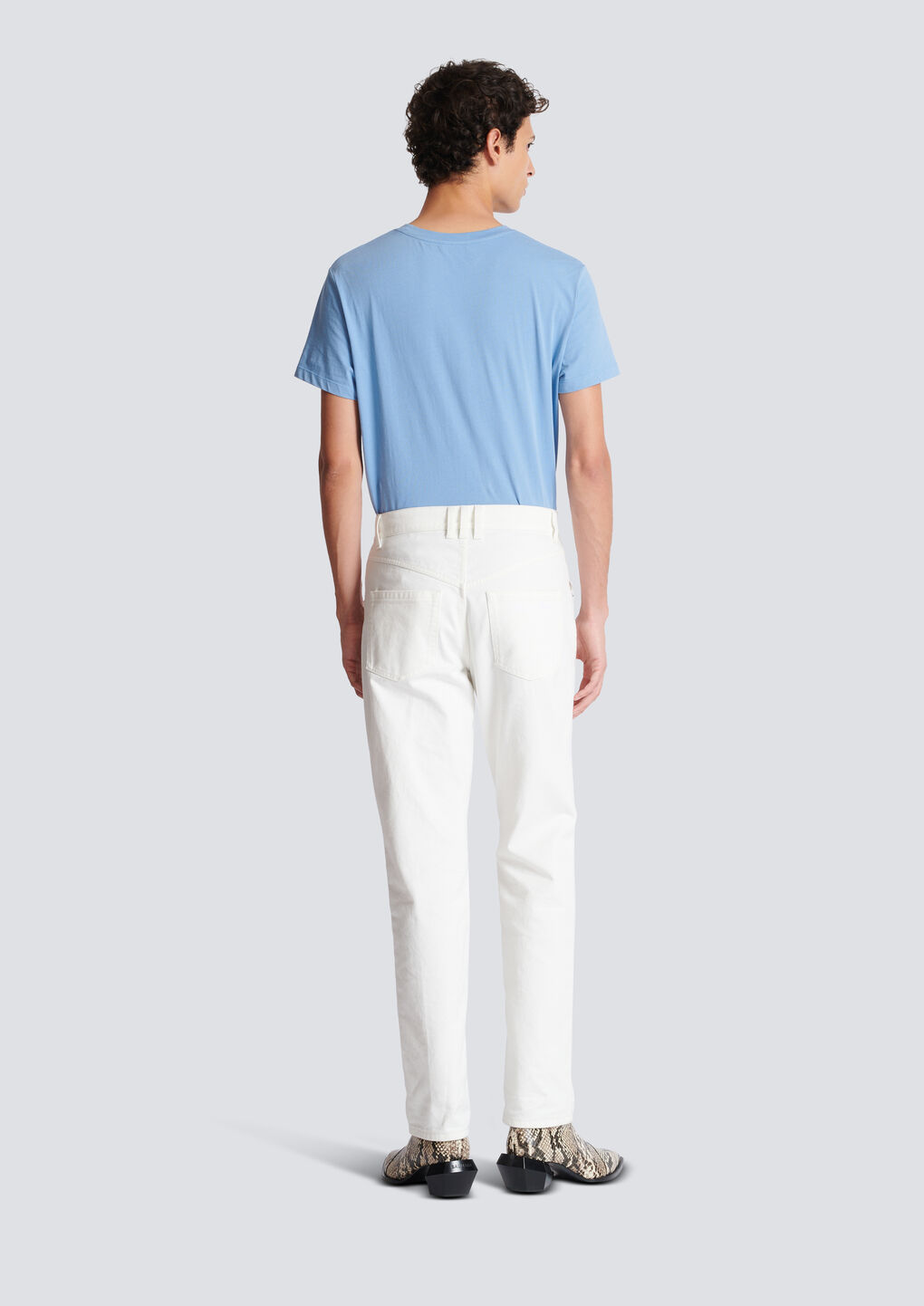 BALMAIN WHITE DENIM JEANS
