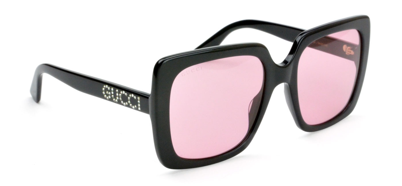 Gucci Square Frame Sunglasses In Pink
