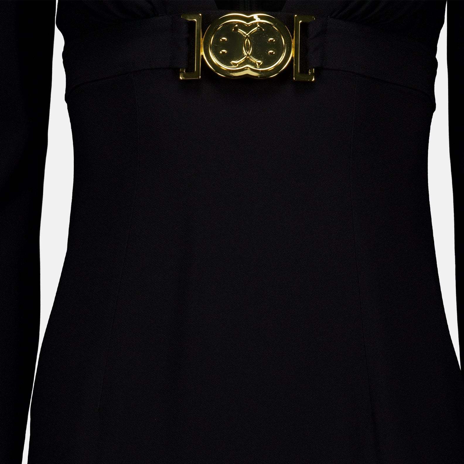 Moschino Long Sleeved Dress In Black