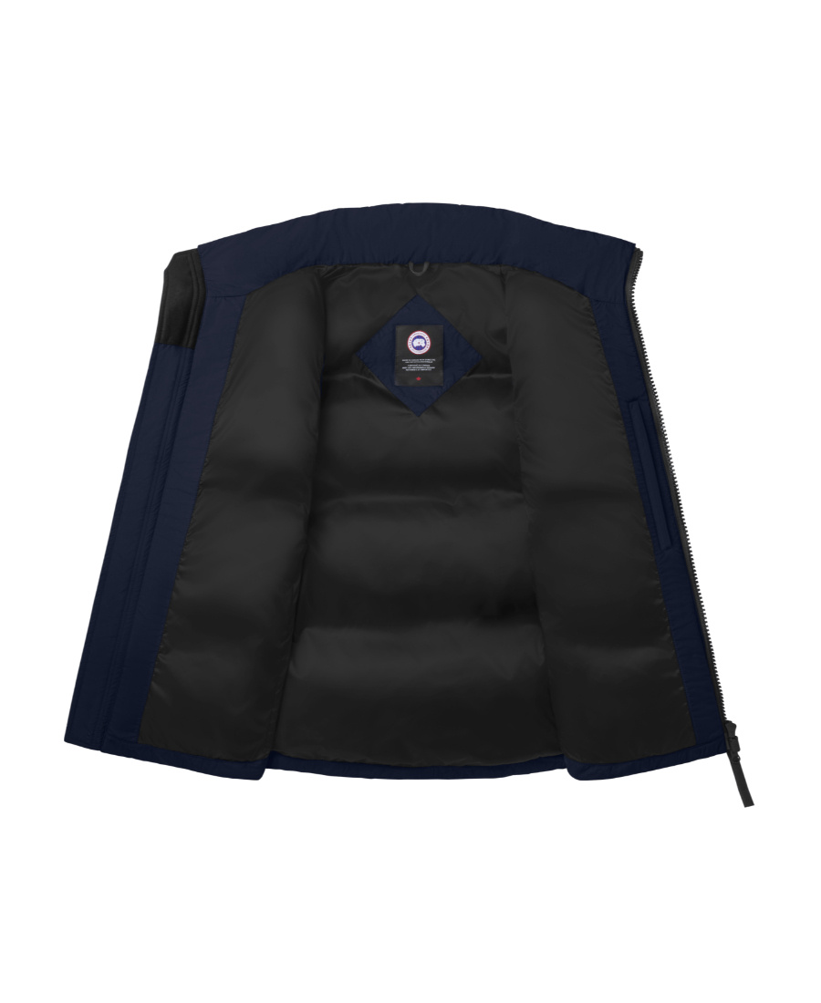 Canada Goose Mens Atlantic Navy Lawrence Quilted Shell-down Vest In Black