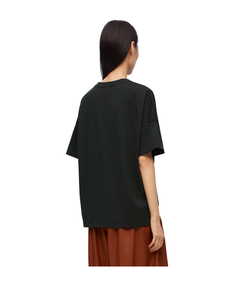 Loewe T-shirt With Round Neck And Short Sleeves In Black