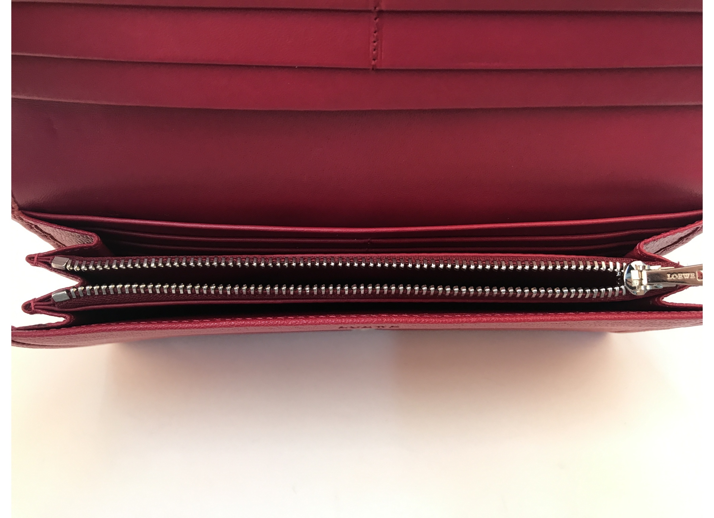 Loewe Logo Long Wallet In Red