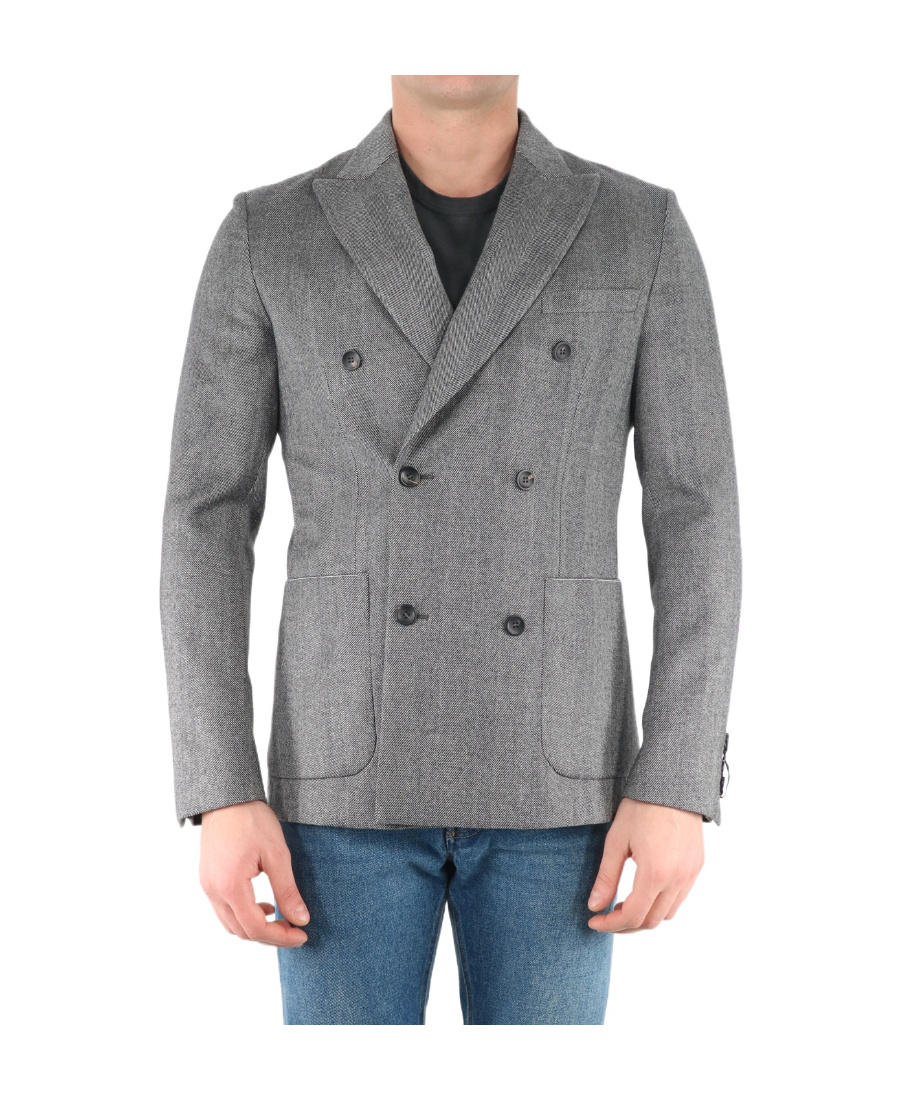 Tonello Grey Wool Jacket In Gray
