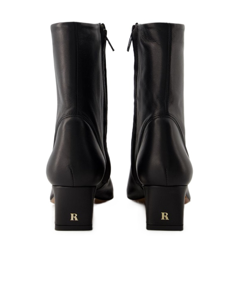 Rouje Doria Ankle Boots - Leather - Black In Black