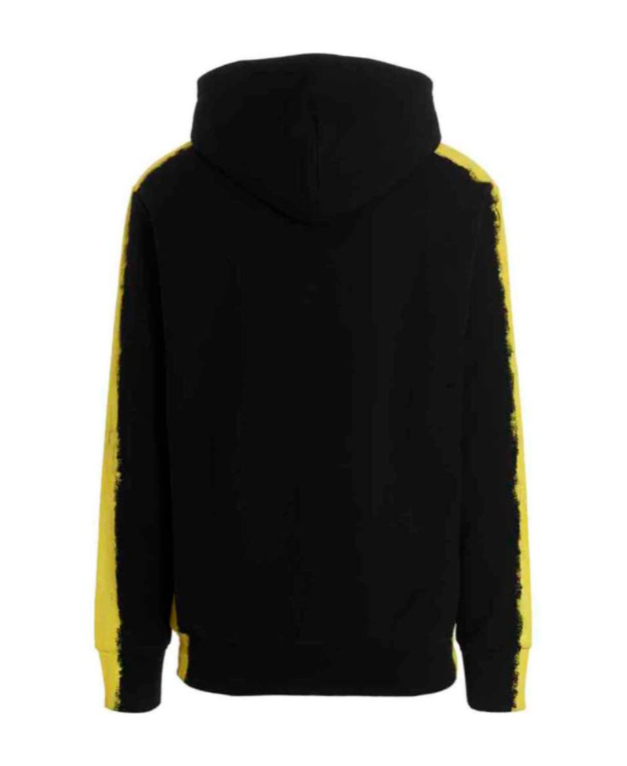 Moschino Logo Print Pullover Hoodie In Black