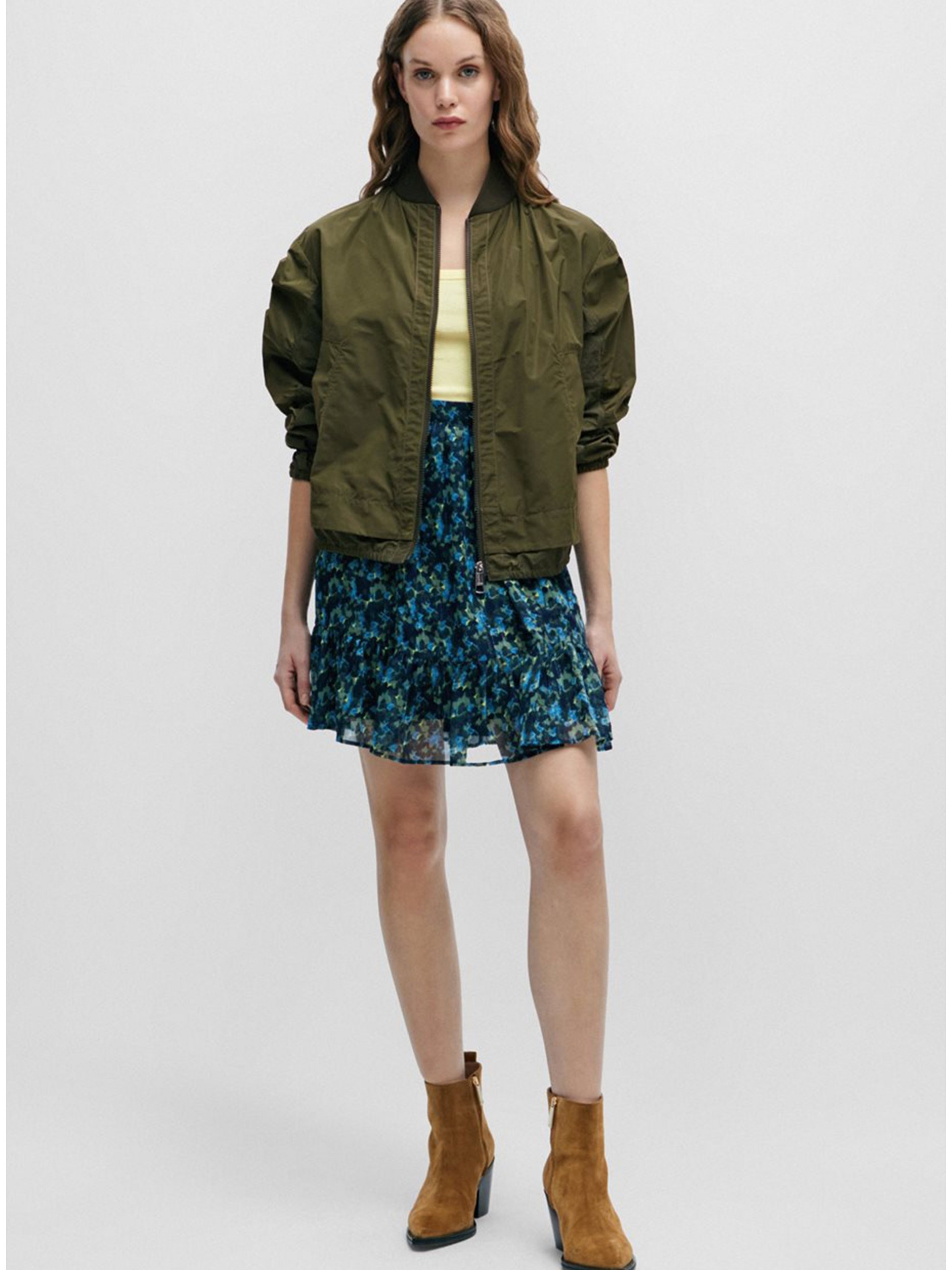 Hugo Boss Water-repellent Jacket In A Relaxed Fit In Green