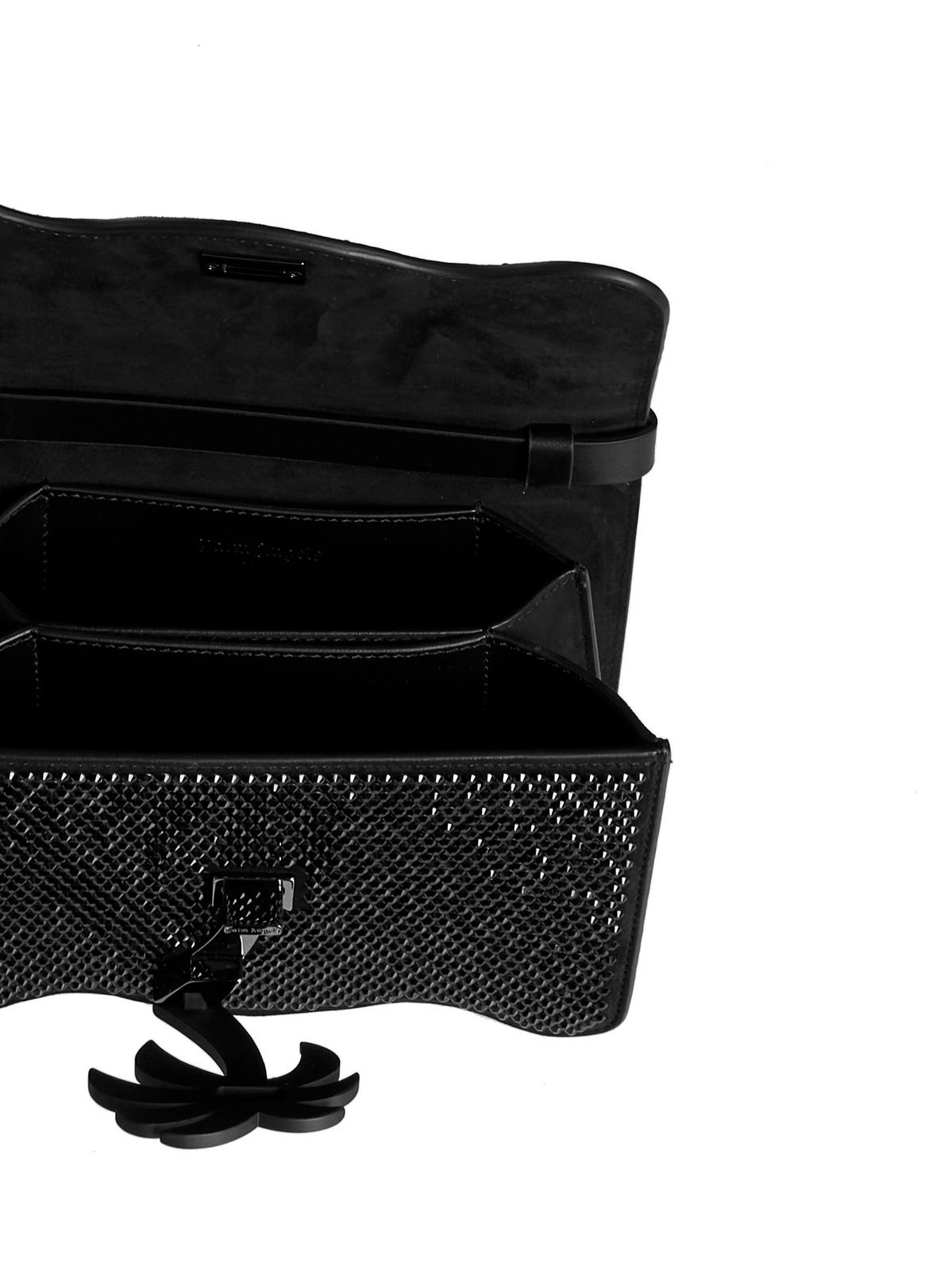 Palm Angels Rhinestone-embellished Shoulder Bag In Black