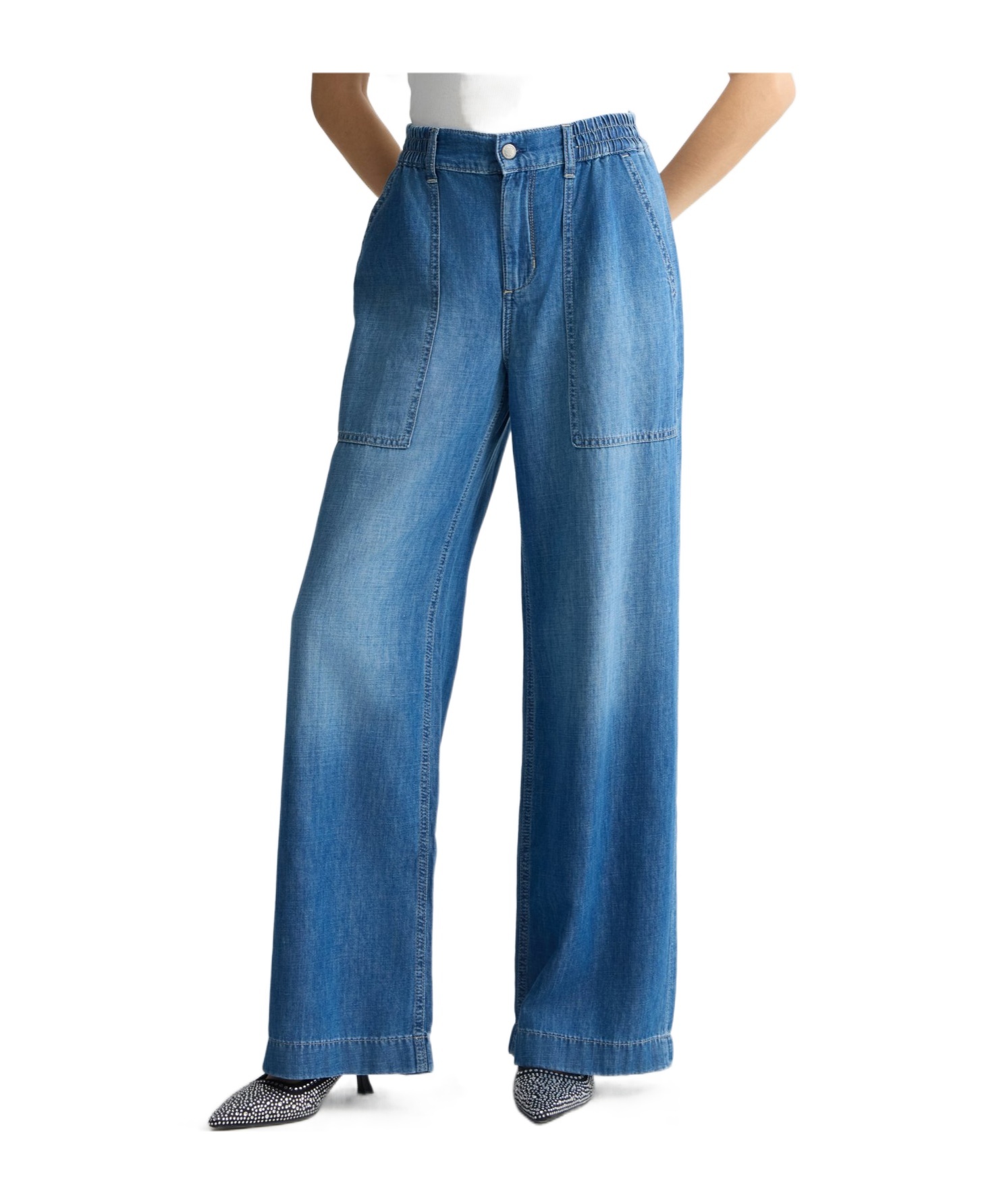 Liu •jo Liu Jo Flared Denim Trousers In Blue