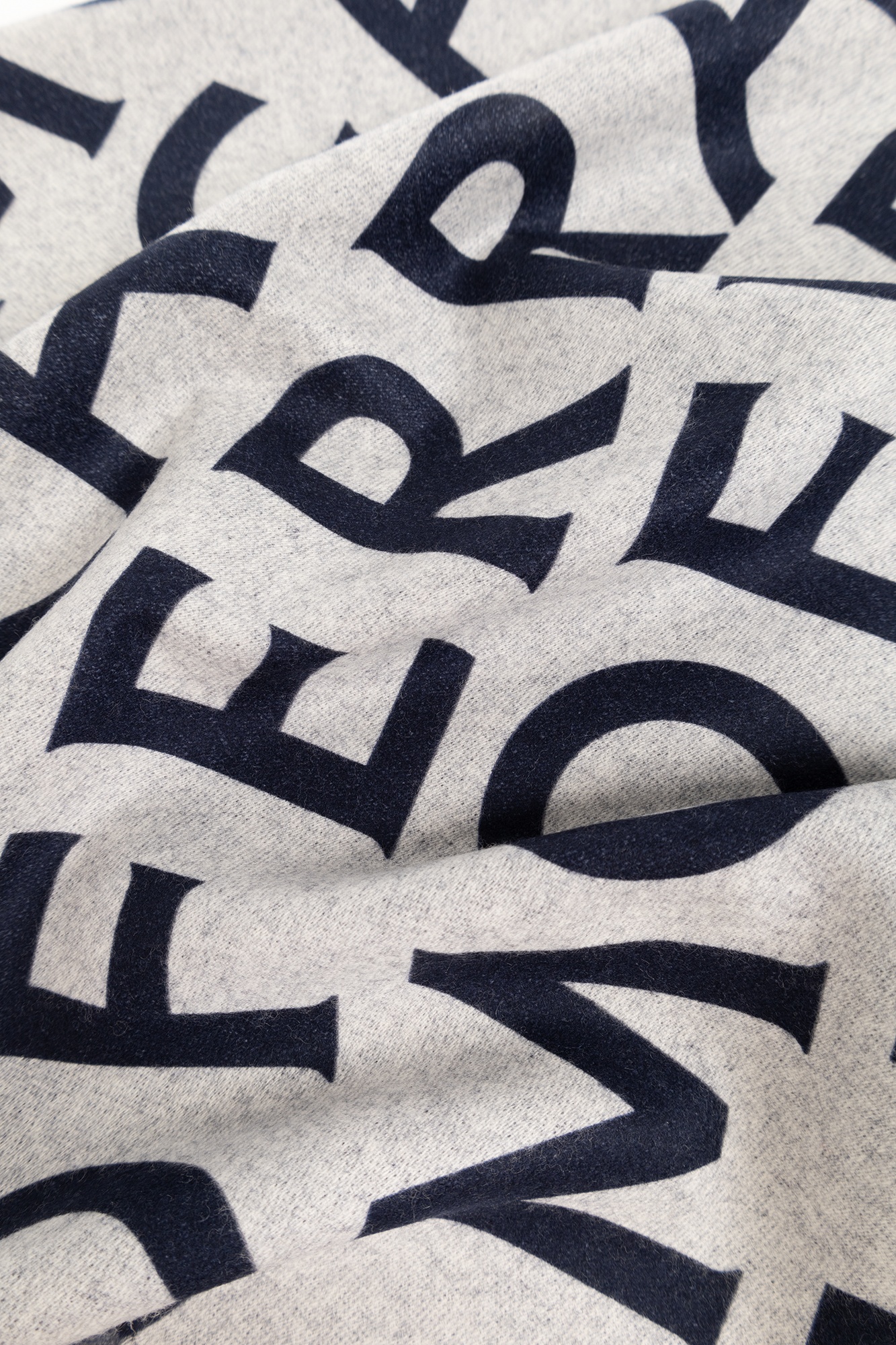 Ferragamo All-over Logo Print Wool Scarf In White