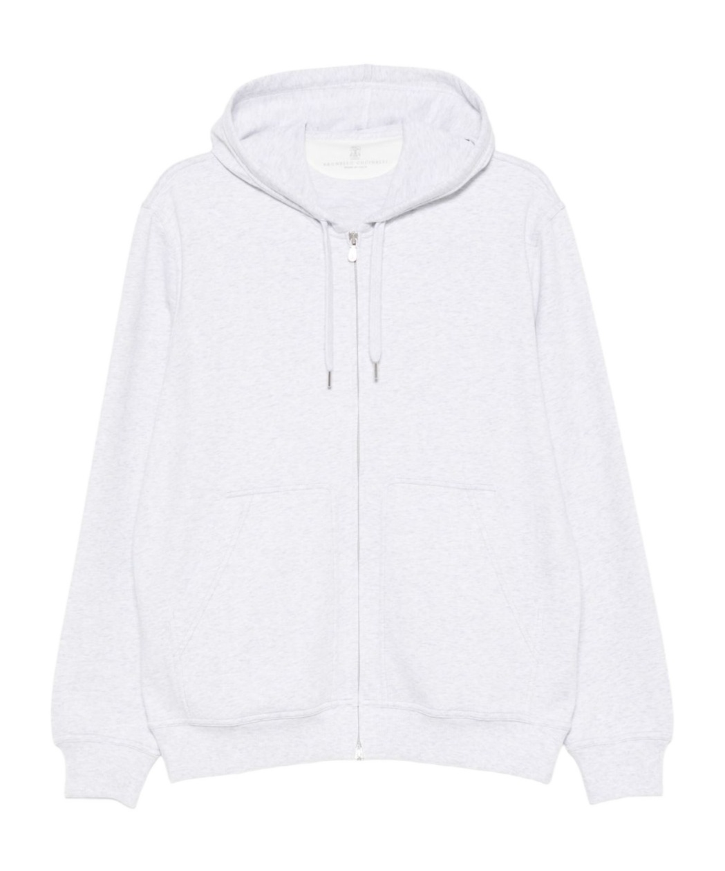 Brunello Cucinelli Long Sleeve Hooded Sweatshirt In White