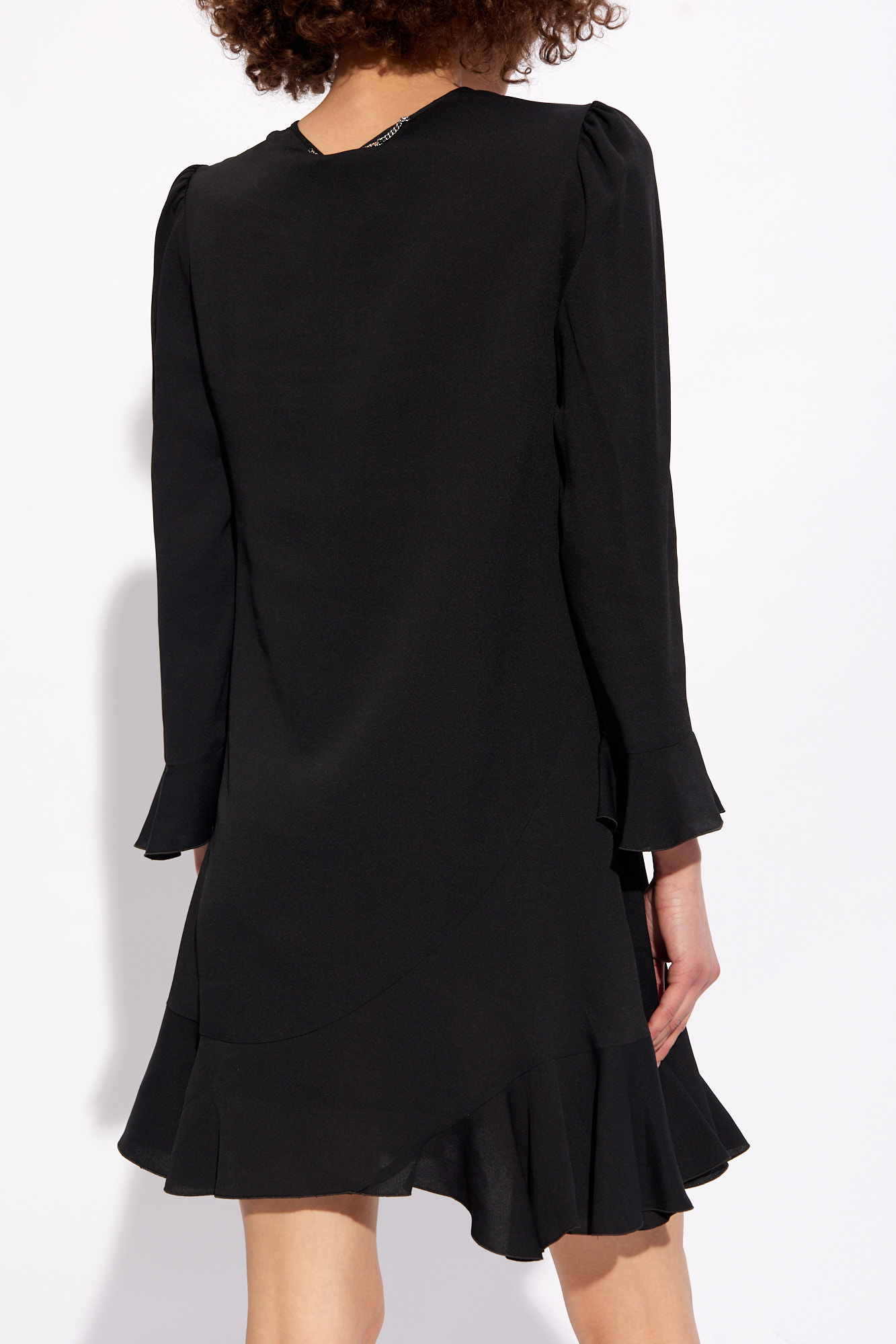Dsquared2 Cut Out-detail Long-sleeve Minidress In Black